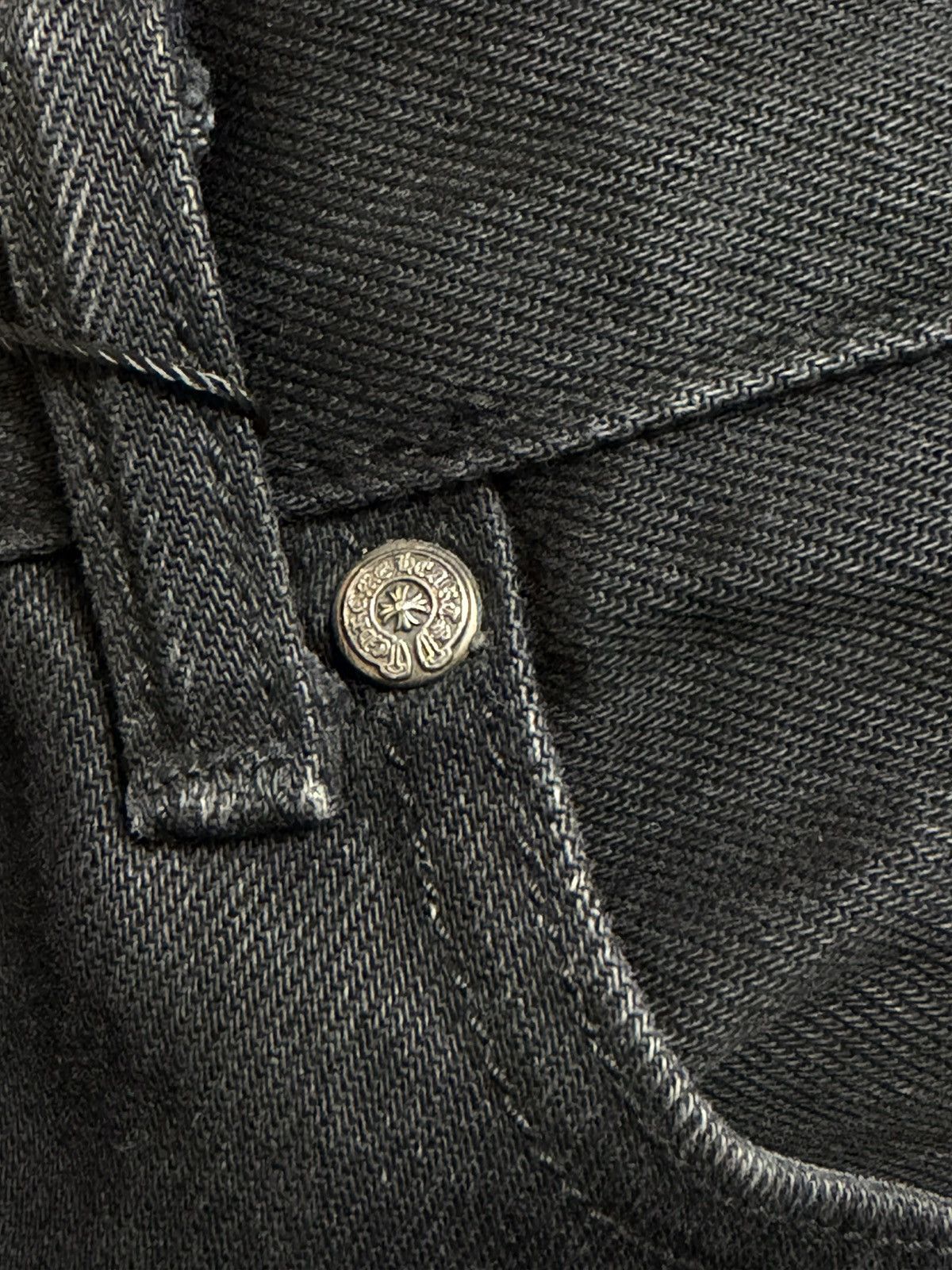 Chrome Hearts × Gallery Dept. Chrome Hearts x Gallery Black Flare Blue Patch Jeans Size US 32 / EU 48 - 11 Thumbnail