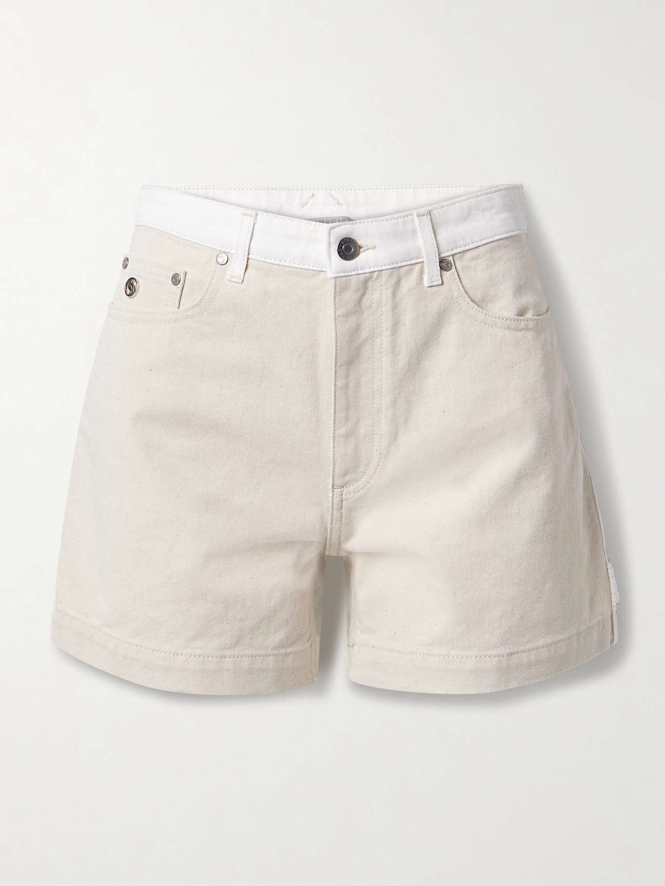 Stella McCartney o1s22i1n1024 Banana Denim Shorts in White Size 25" / US 0 / IT 36 - 1 Thumbnail