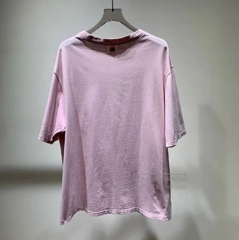 AMI AMI Pink Cotton Women's T-Shirt . Size XL / US 12-14 / IT 48-50 - 5 Thumbnail