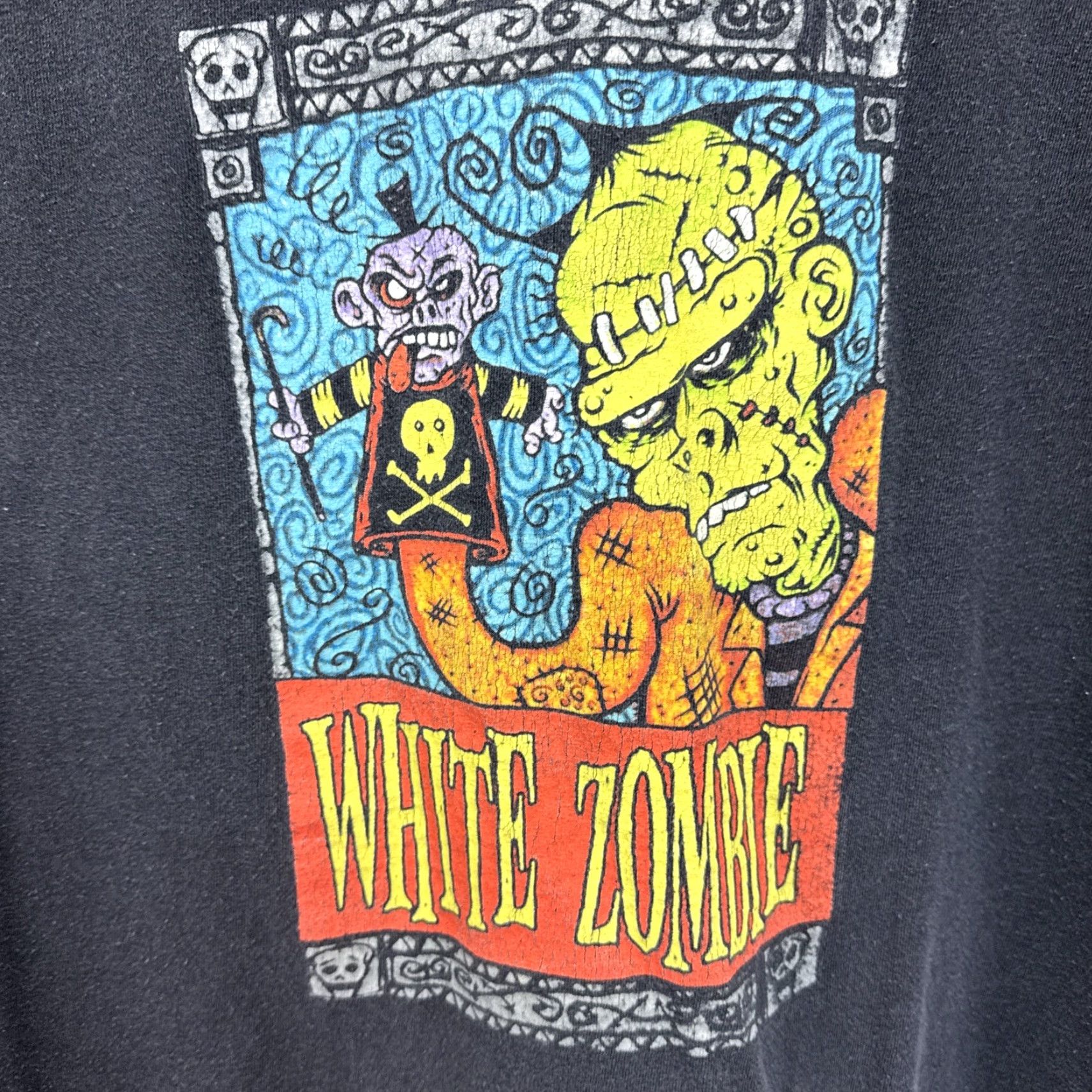 Vintage VINTAGE Black XL T-Shirt Heavy Metal Band Tee 90s White Zombie Hand Puppet Mens Short Sleeve Cotton Graphic Tee Size US XL / EU 56 / 4 - 2 Thumbnail