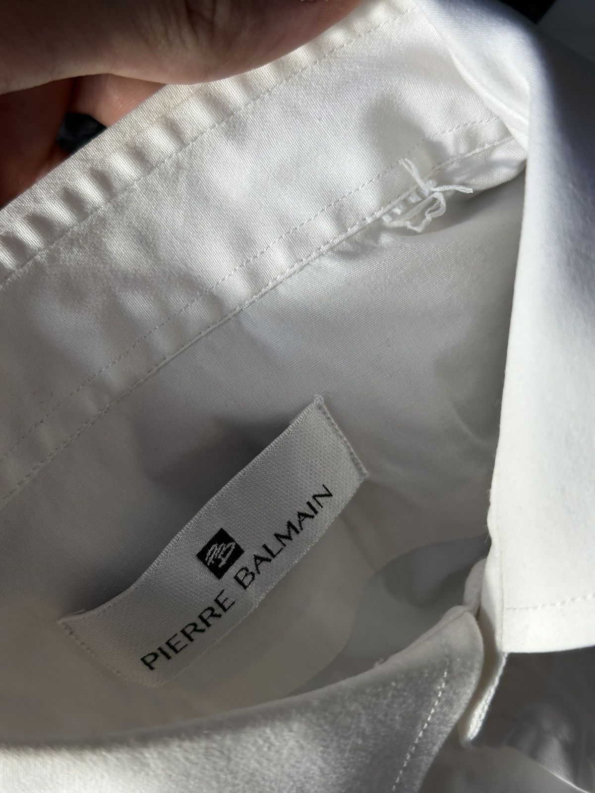 Designer × Pierre Balmain VINTAGE BALMAIN Pierre shirt white luxury blank old money Size US M / EU 48-50 / 2 - 7 Thumbnail