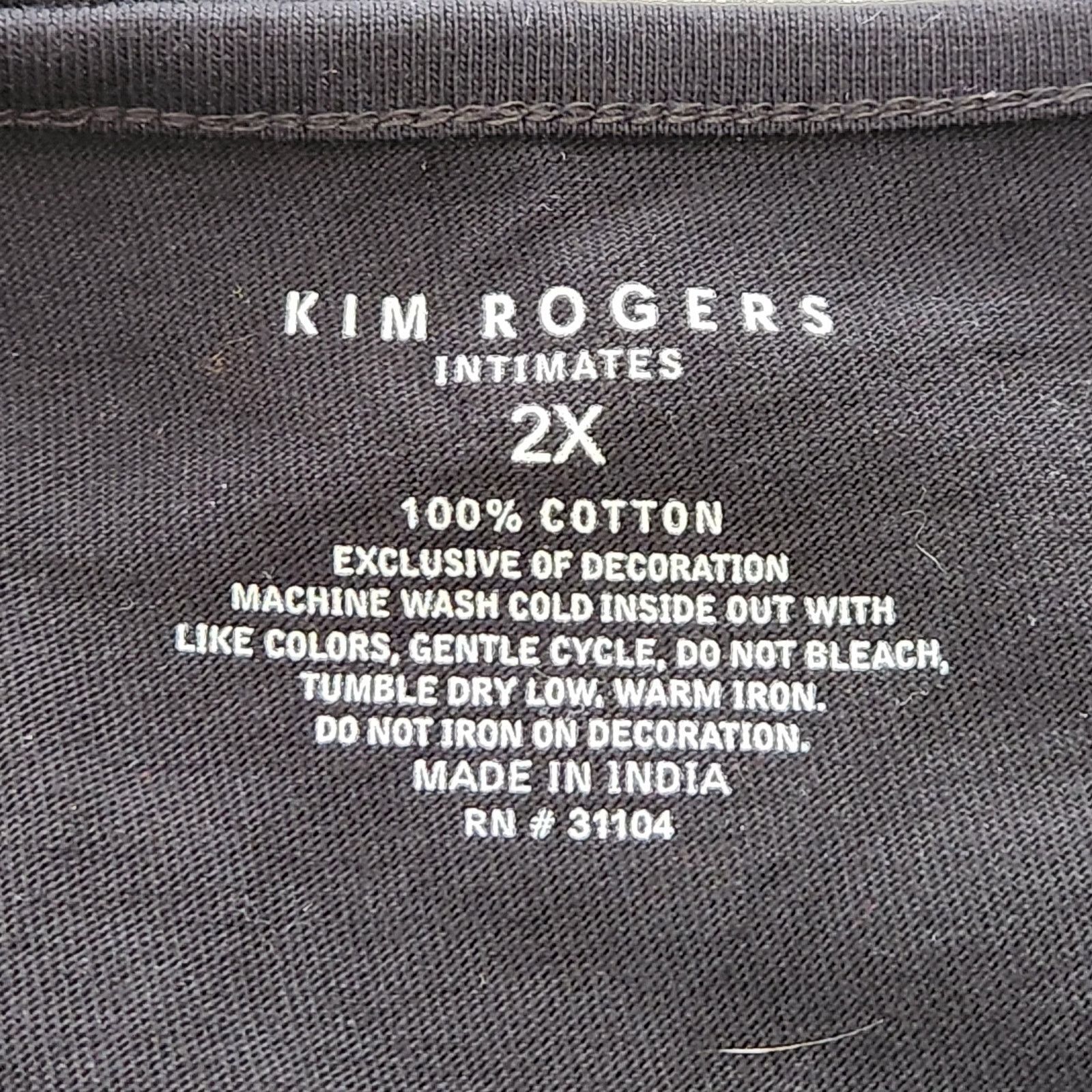 Other Kim Rogers Intimates Black Beaded Lounge Dress 2X Plus Size XXL / US 16-18 / IT 52-54 - 4 Thumbnail