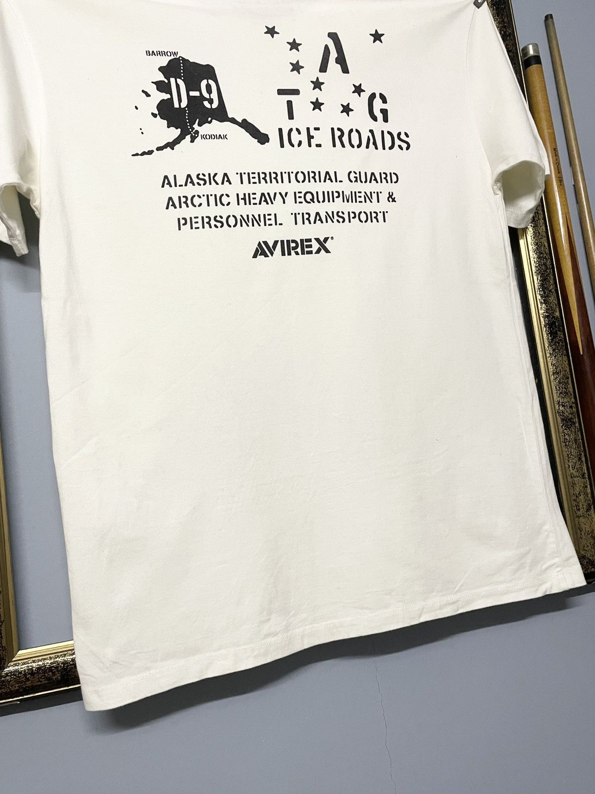 Avirex Vintage 90s Designer Avirex Barrow,Kodiak War Map Tshirt Size US M / EU 48-50 / 2 - 4 Thumbnail