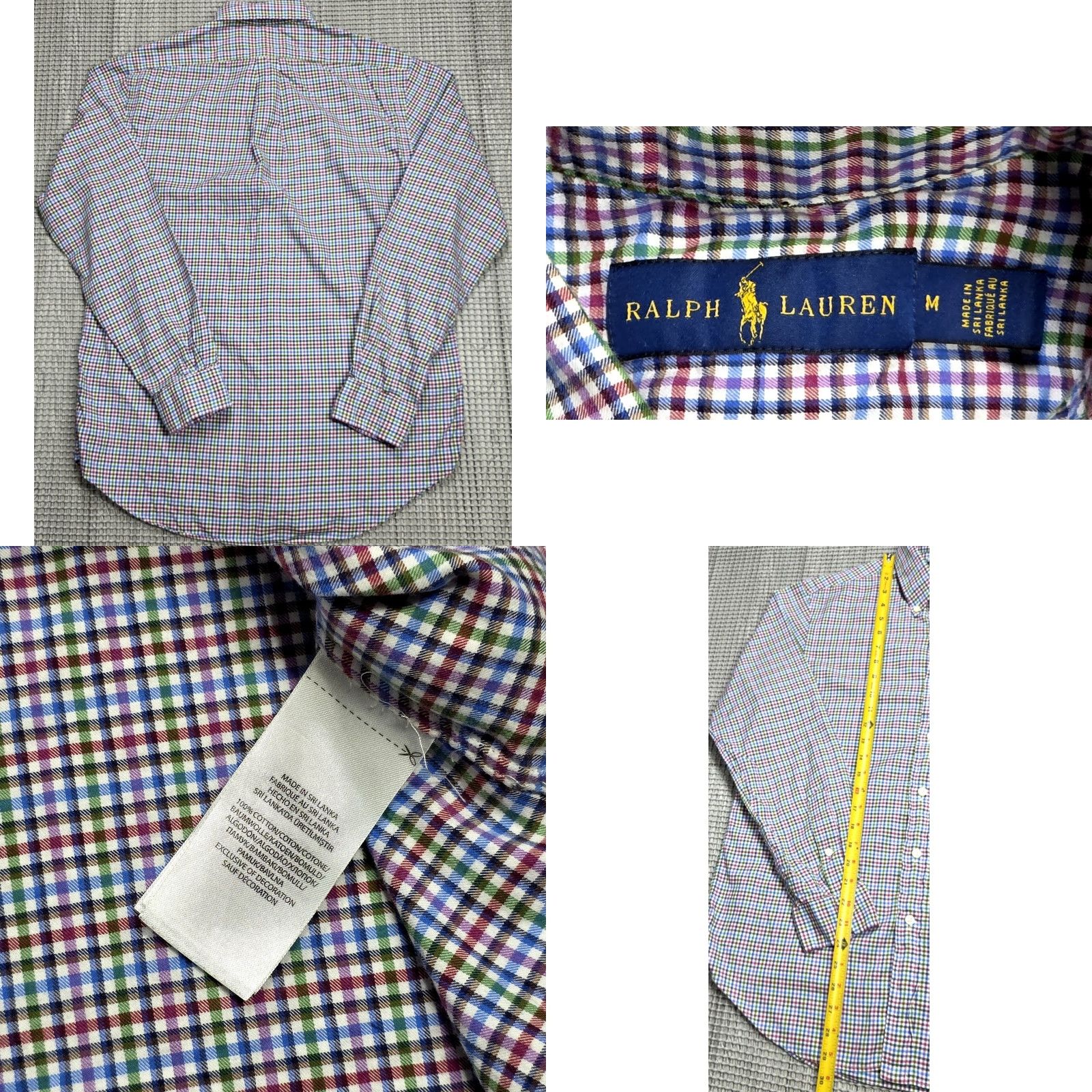 Polo Ralph Lauren Polo Ralph Lauren Button-Up Shirt Men M Multicolor Plaid Long Sleeve Flannel Size US M / EU 48-50 / 2 - 8 Thumbnail