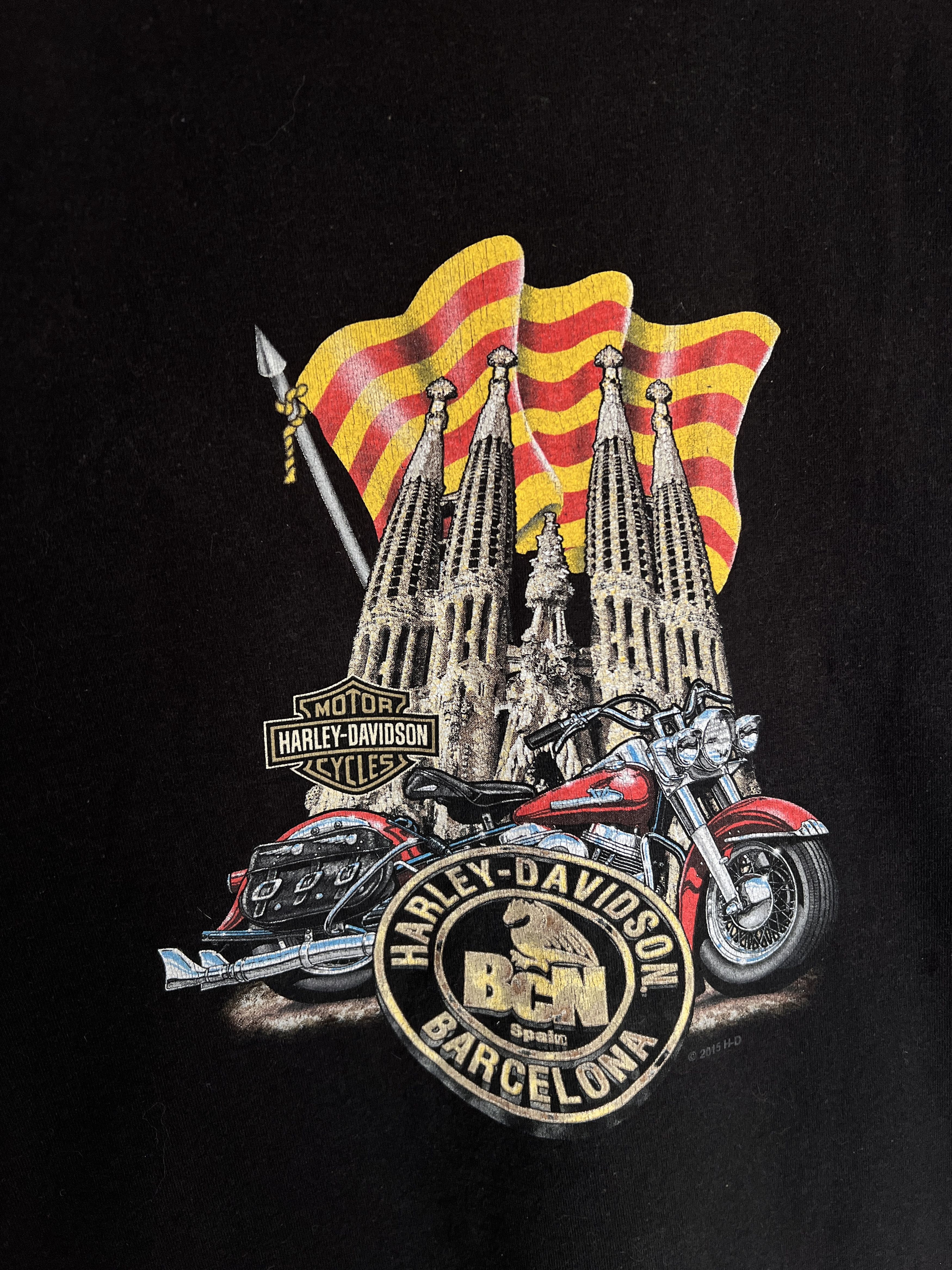 Harley Davidson Rare Harley Davidson Lucky Ride St. Patrick Barcelona tshirt Size US M / EU 48-50 / 2 - 4 Thumbnail