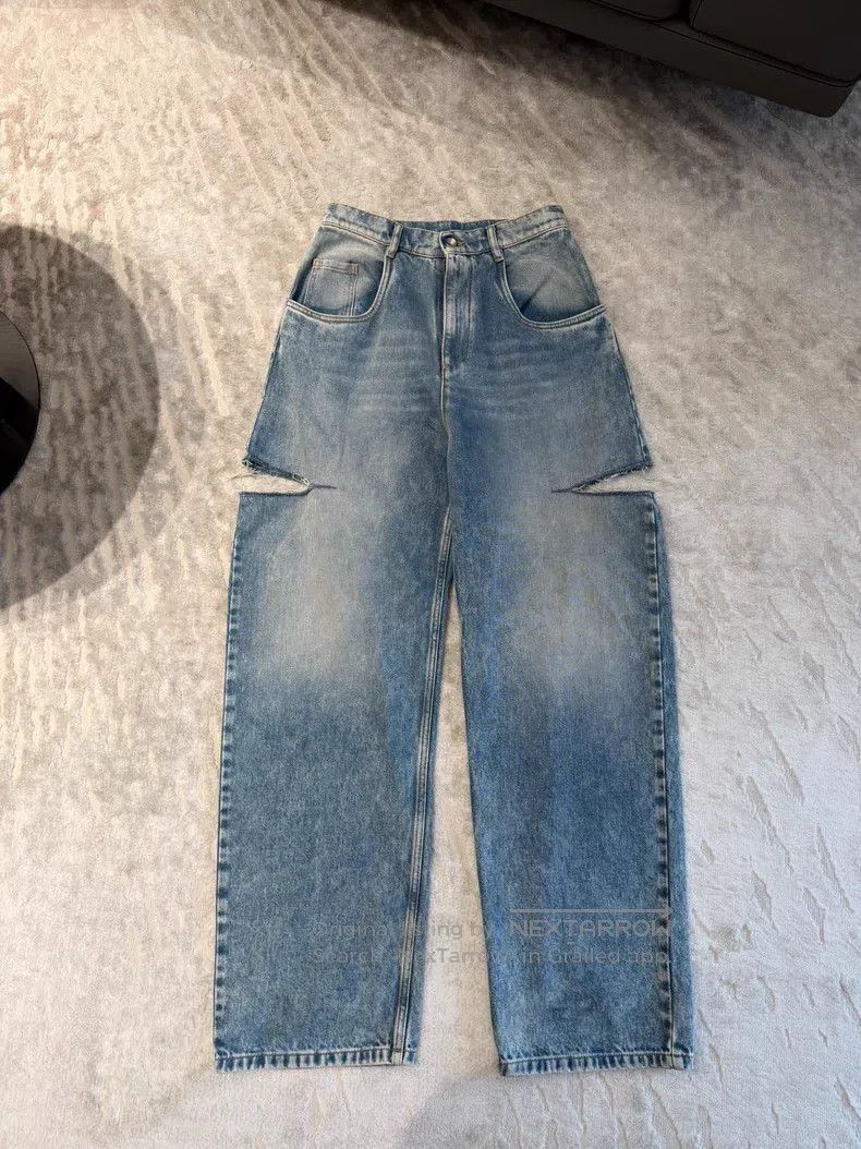 Maison Margiela Maison Margiela Cut jeans with a knife Size 27" / US 4 / IT 40 - 1 Thumbnail
