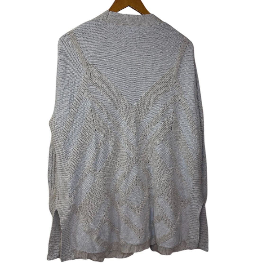Lucky Brand Lucky Brand Cardigan Women X Large Beige Cotton Modal Size XL / US 12-14 / IT 48-50 - 4 Thumbnail
