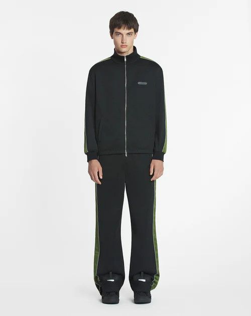 Lanvin o1h1sh11224 Zipped Contrast Jacket in Black Size US XL / EU 56 / 4 - 3 Thumbnail