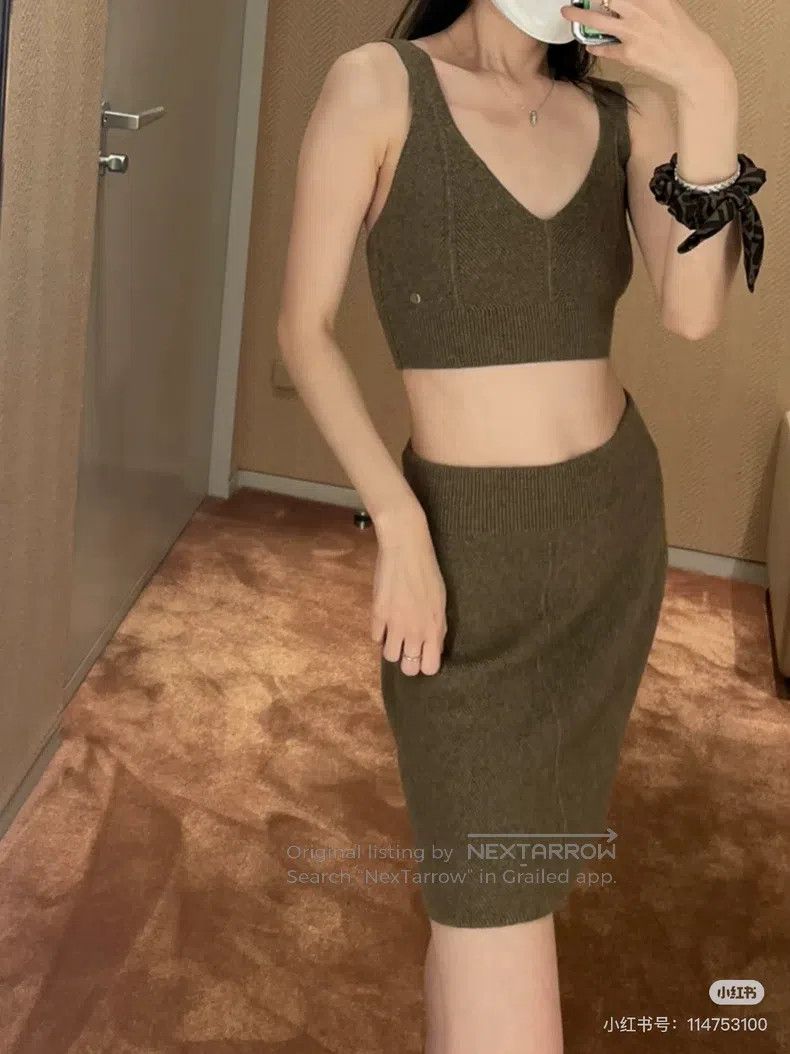 Hermes Cashmere Knit Skirt