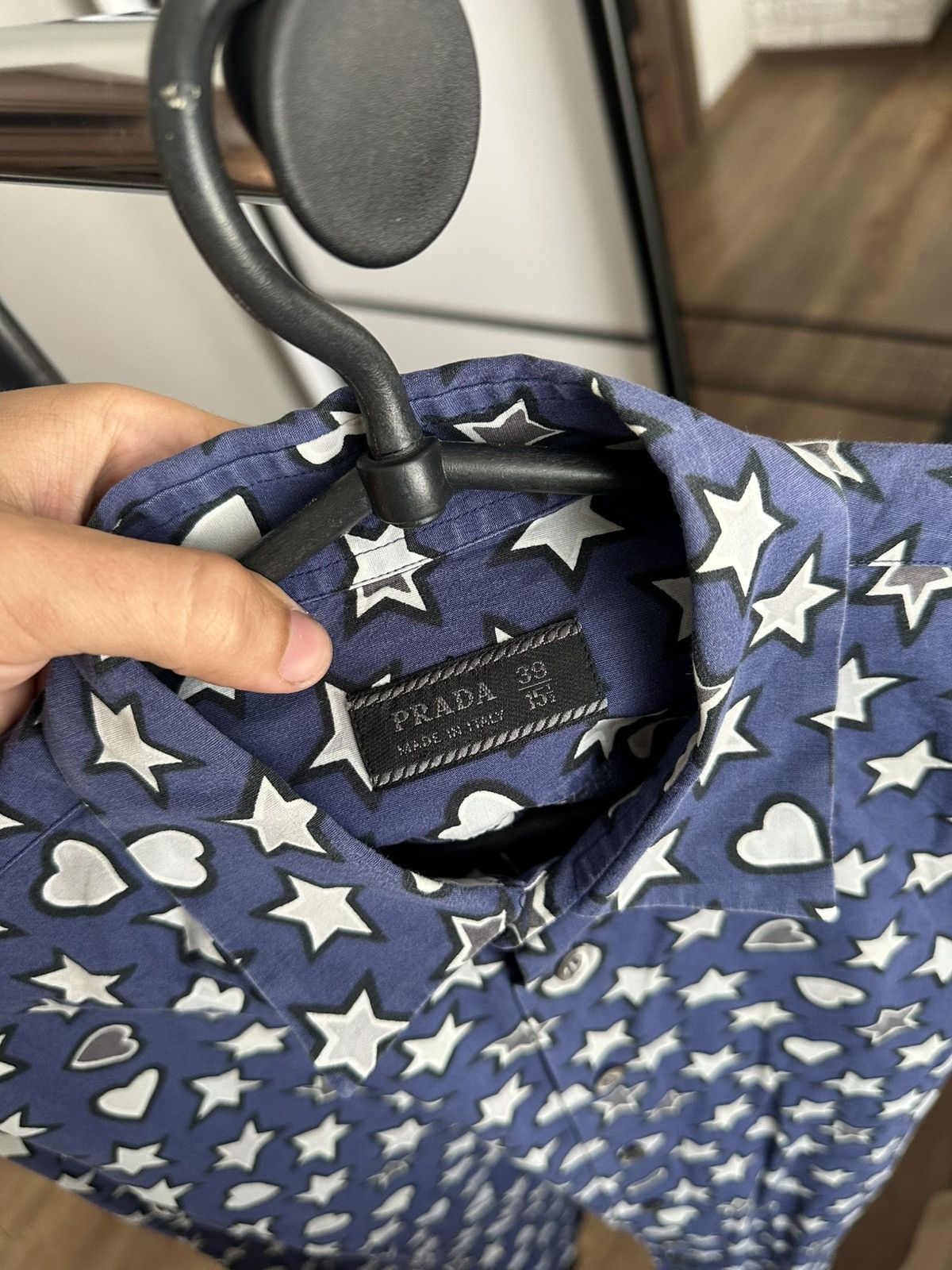 Prada Prada Logo Shirt Button Up Long Sleeve Size US M / EU 48-50 / 2 - 10 Thumbnail