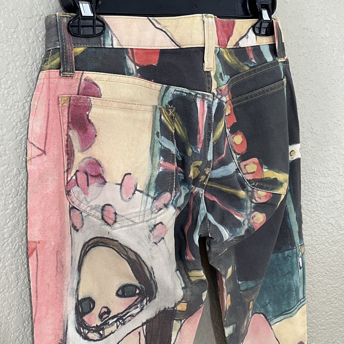 Lee Aya Takano X Lee 2003 All Over Print Denim Jeans Size 28" / US 6 / IT 42 - 10 Thumbnail