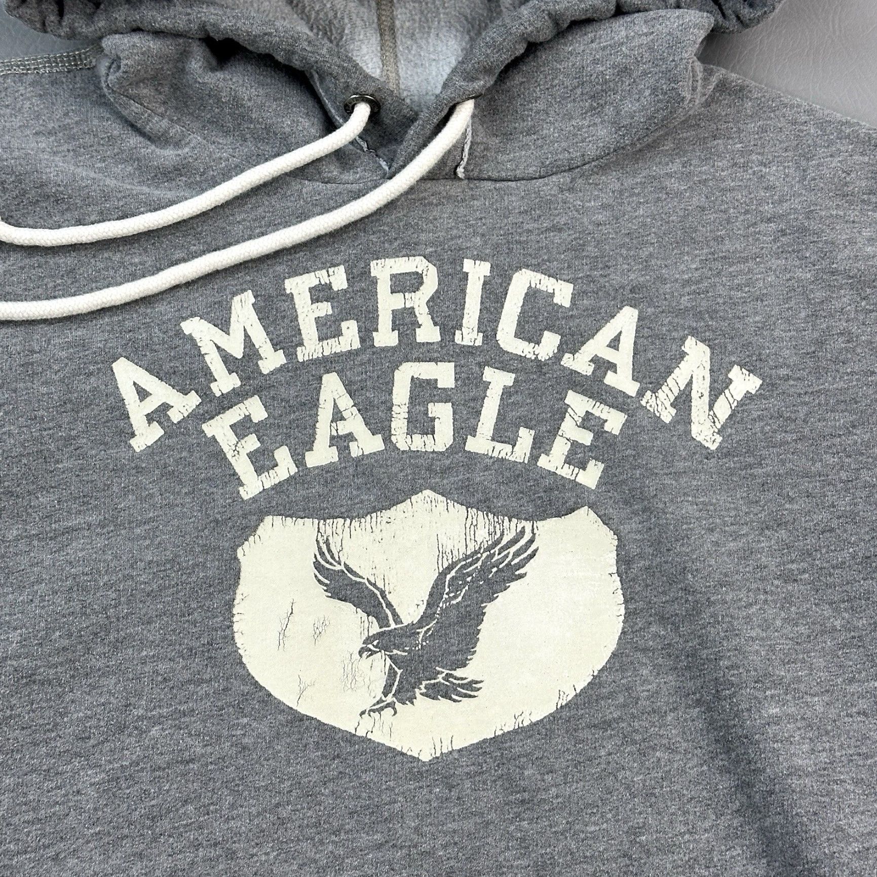 American Eagle Outfitters VINTAGE American Eagle Hoodie Mens Medium Gray Classic Fit Fleece Pullover Size US M / EU 48-50 / 2 - 4 Thumbnail