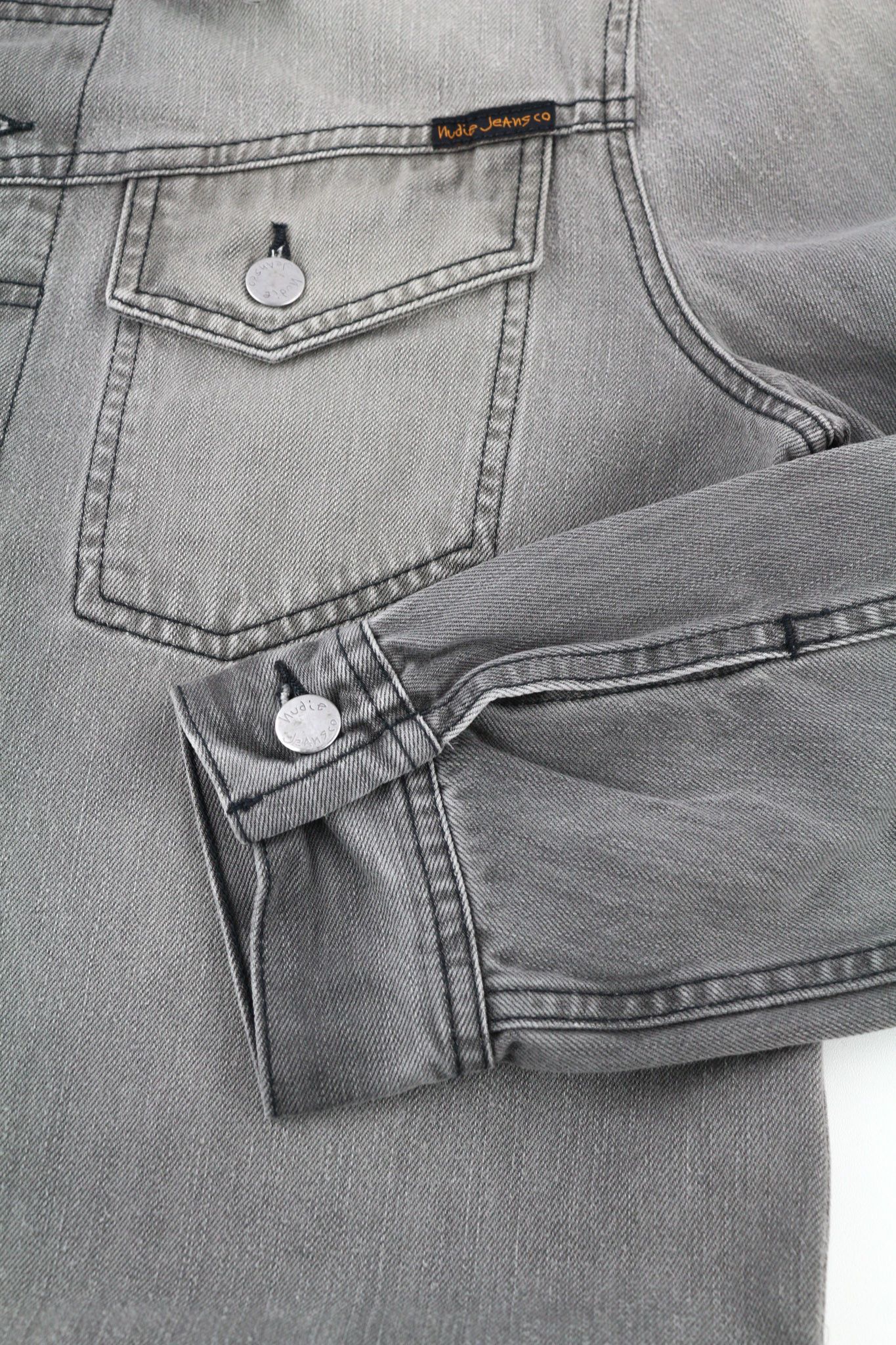 Nudie Jeans CONNY ORG. FOG M Organic Cotton Grey Denim Jacket 80344 Size US M / EU 48-50 / 2 - 5 Thumbnail