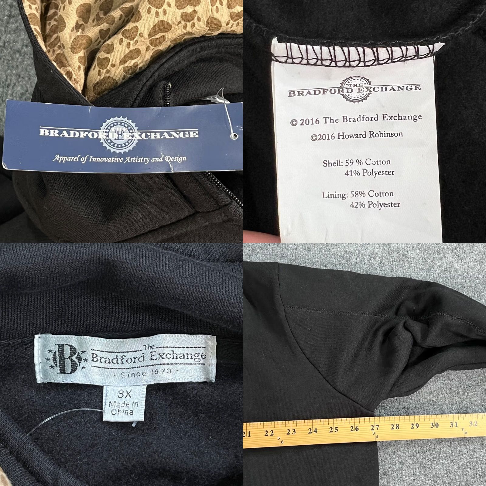Vintage VINTAGE The Bradford Exchange Hoodie Womens 3X Black Havanese Dog Logo Full Zip Sweatshirt Size XXL / US 16-18 / IT 52-54 - 8 Thumbnail