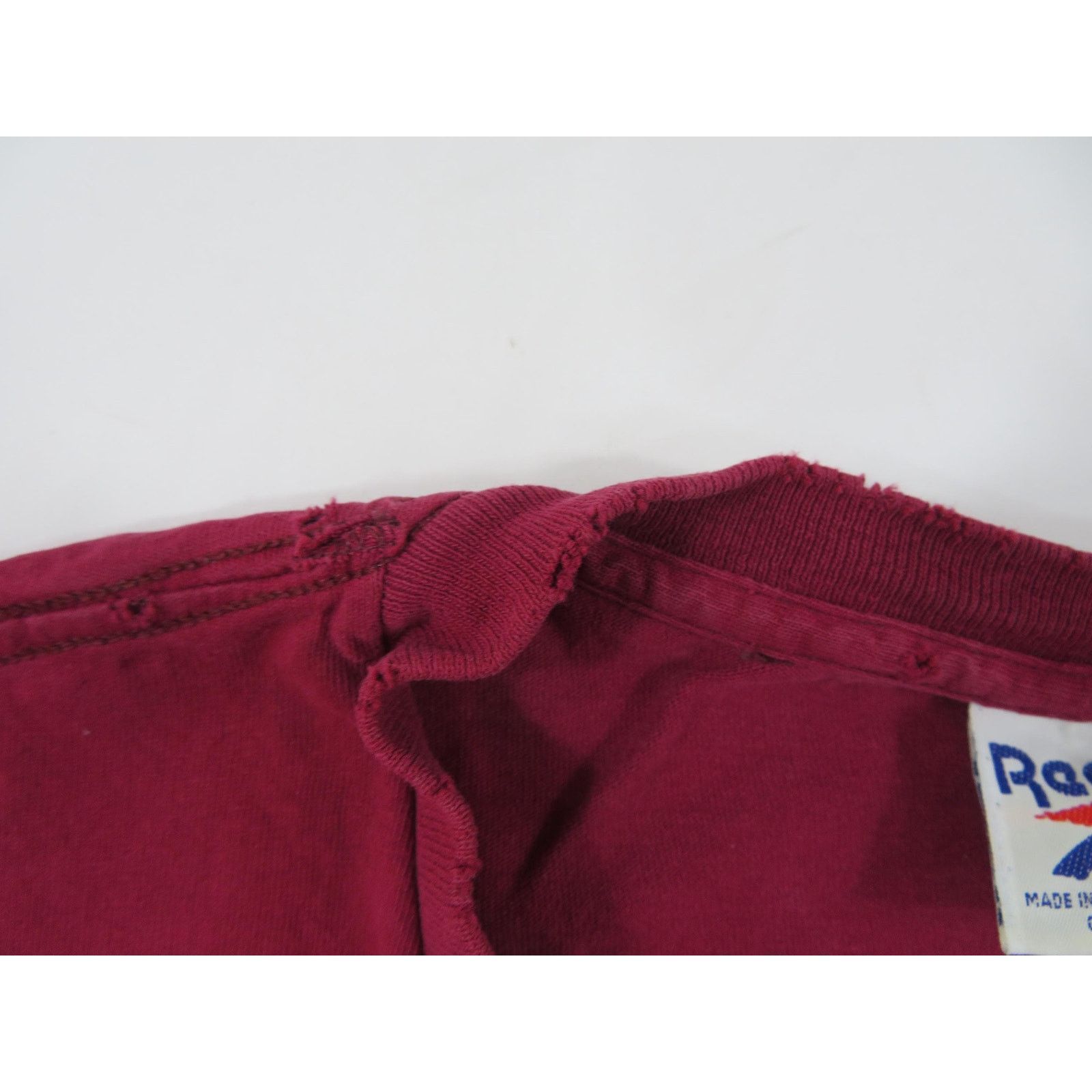 Reebok Reebok T-Shirt, Maroon Gray Embroidered Logo, Sz XL 1990s Size US XL / EU 56 / 4 - 5 Thumbnail