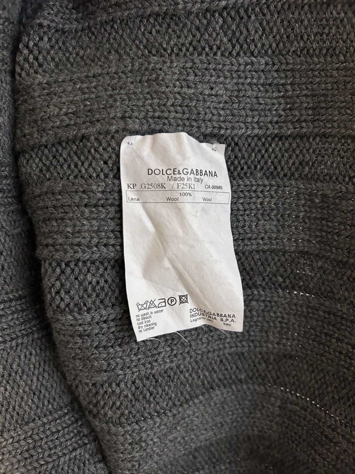 Dolce & Gabbana Dolce&Gabbana Archive Hidden Button-Up High Neck Wool Jumper Size US M / EU 48-50 / 2 - 8 Thumbnail