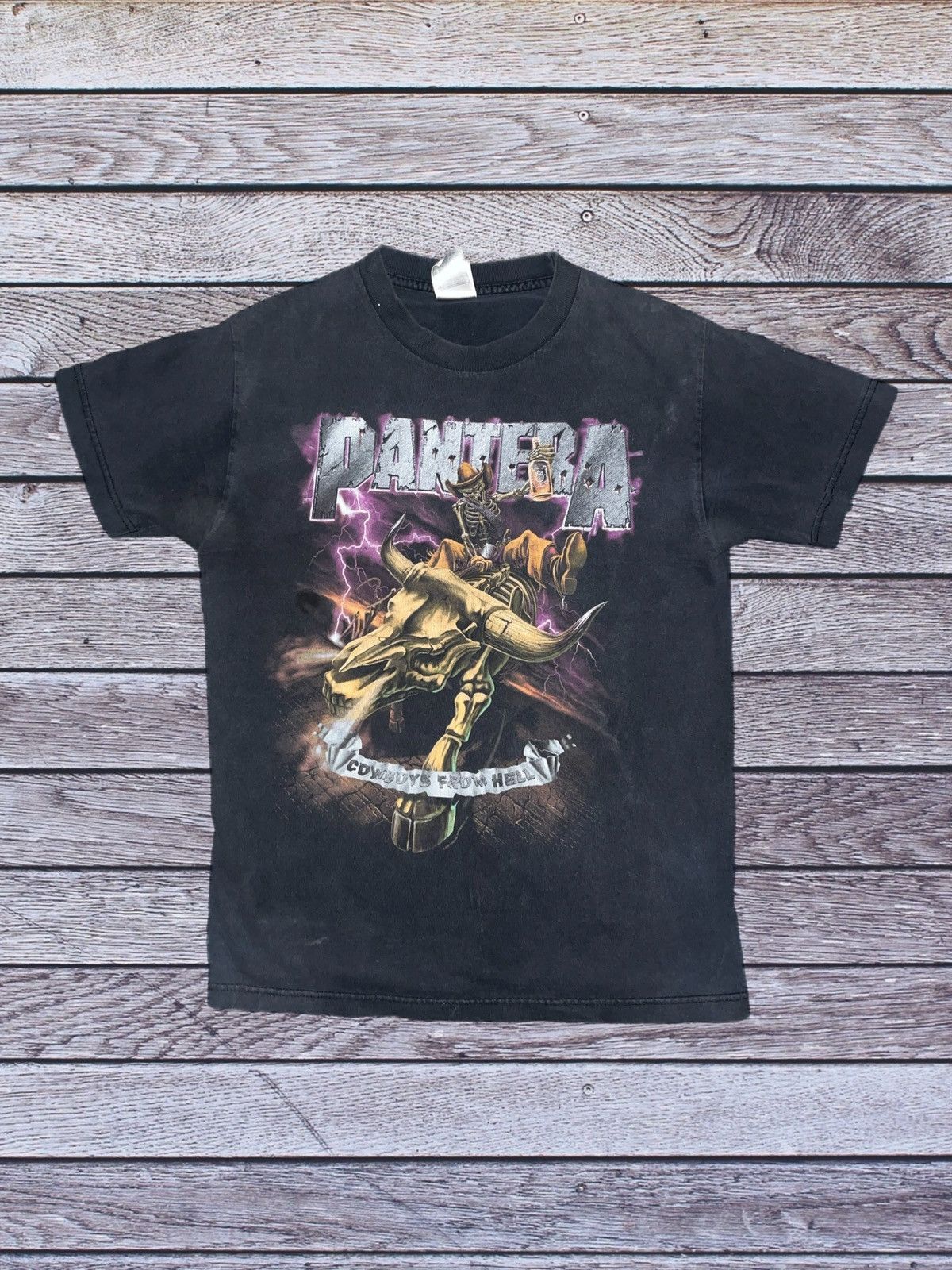 Band Tees × Vintage Vintage 2007 Pantera “Cowboys From Hell” Graphic T-Shirt Size US S / EU 44-46 / 1 - 1 Thumbnail
