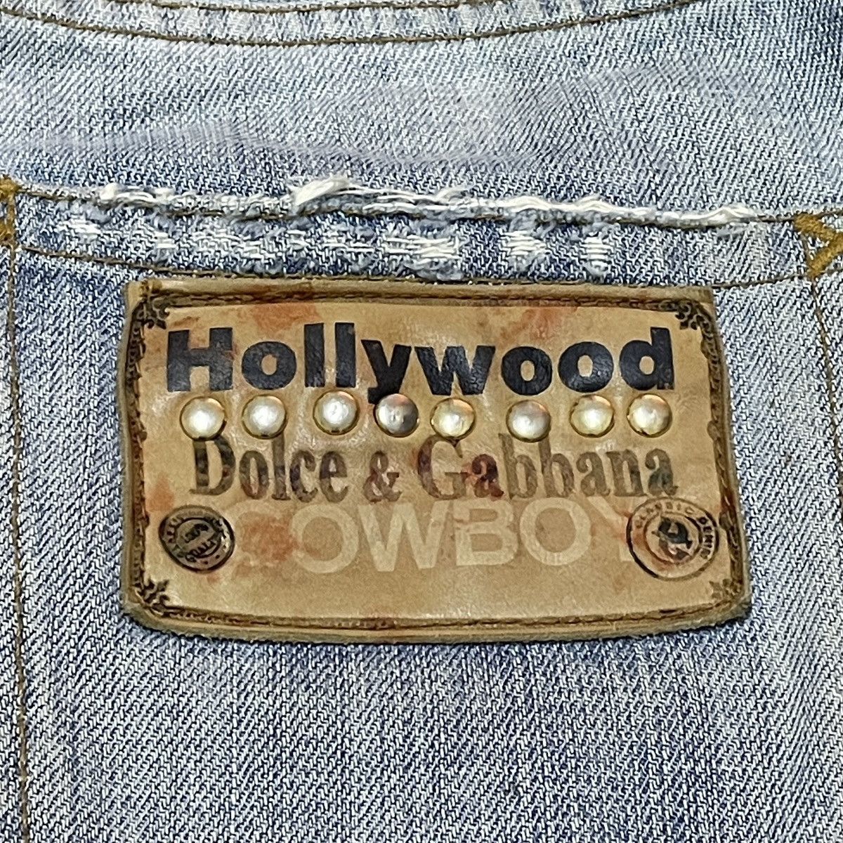 Dolce & Gabbana Rare Design Vintage Brand Dolce & Gabbana Cowboy Jeans 2000s Size US 31 - 9 Thumbnail