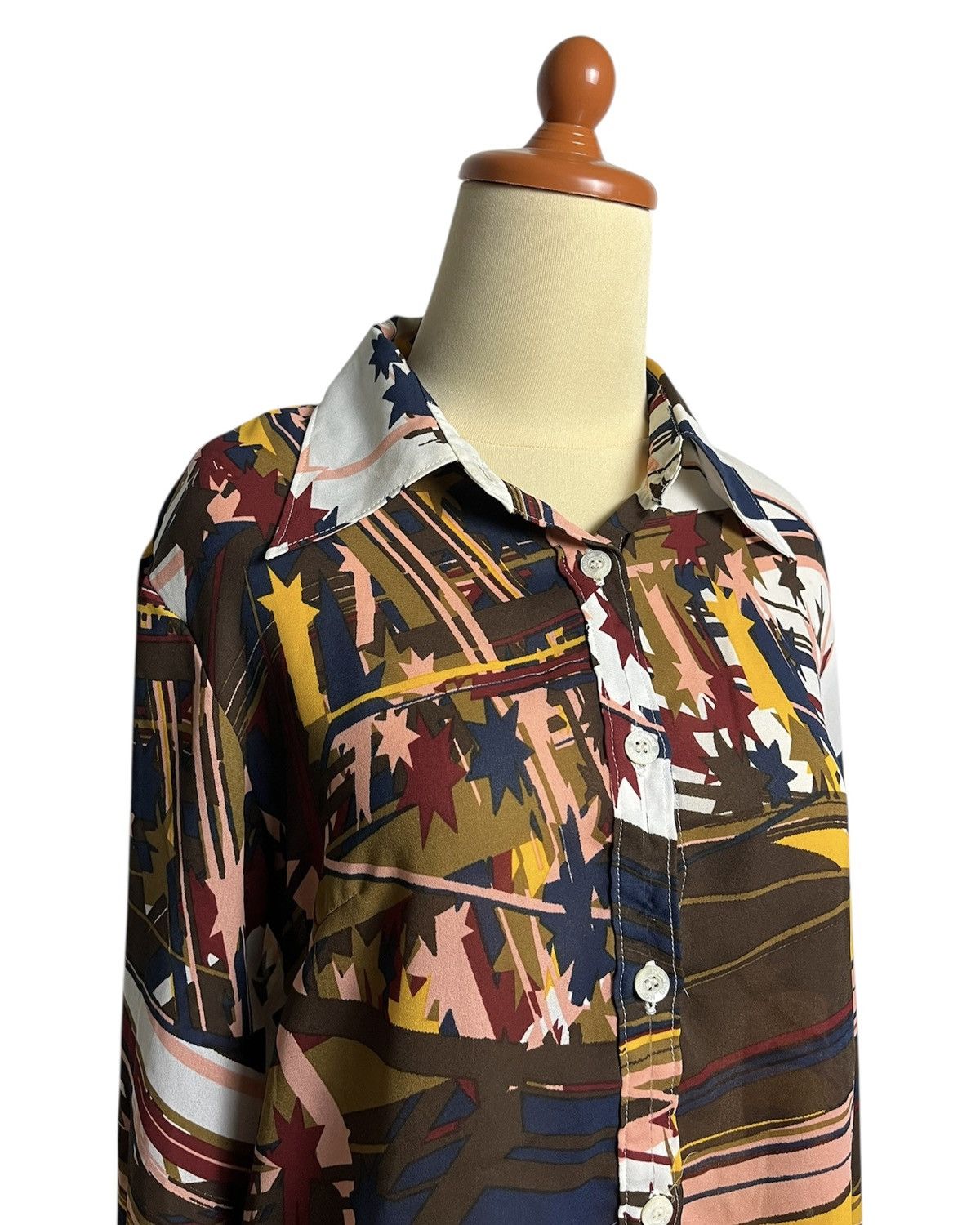 Hysteric Glamour 1990s Hysteric Glamour Abstract Stars Blouse Size M / US 6-8 / IT 42-44 - 5 Thumbnail
