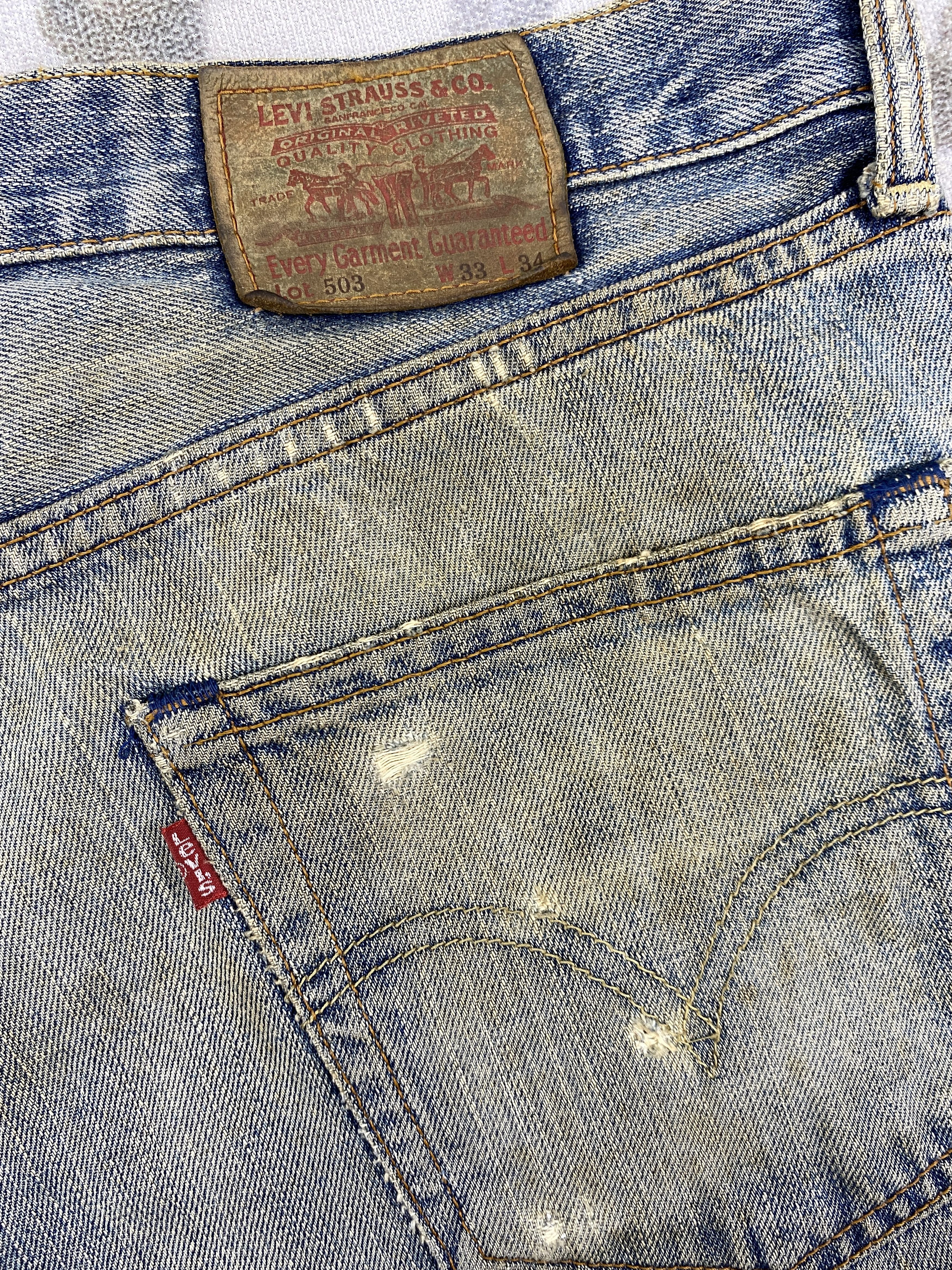 Levi's Dirty Blue Vintage Levi's 503 Jeans 34x27.5 Denim -SJ168 Size US 34 / EU 50 - 11 Thumbnail