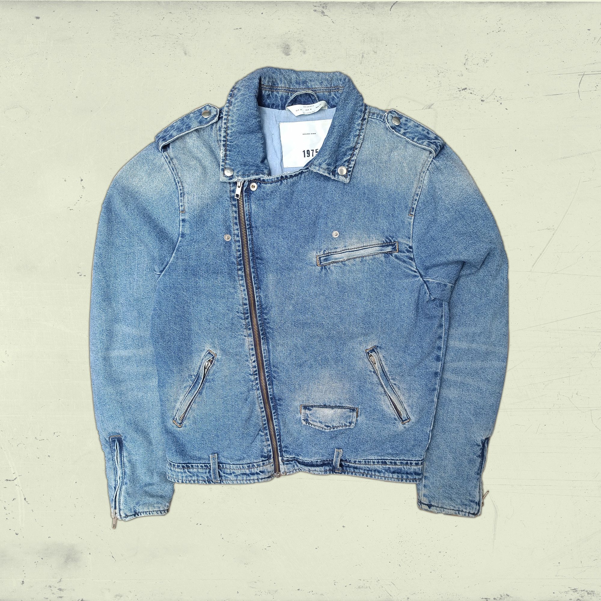 Zara Z1975 Zara Denim Biker Ramones Jacket Size US M / EU 48-50 / 2 - 4 Thumbnail