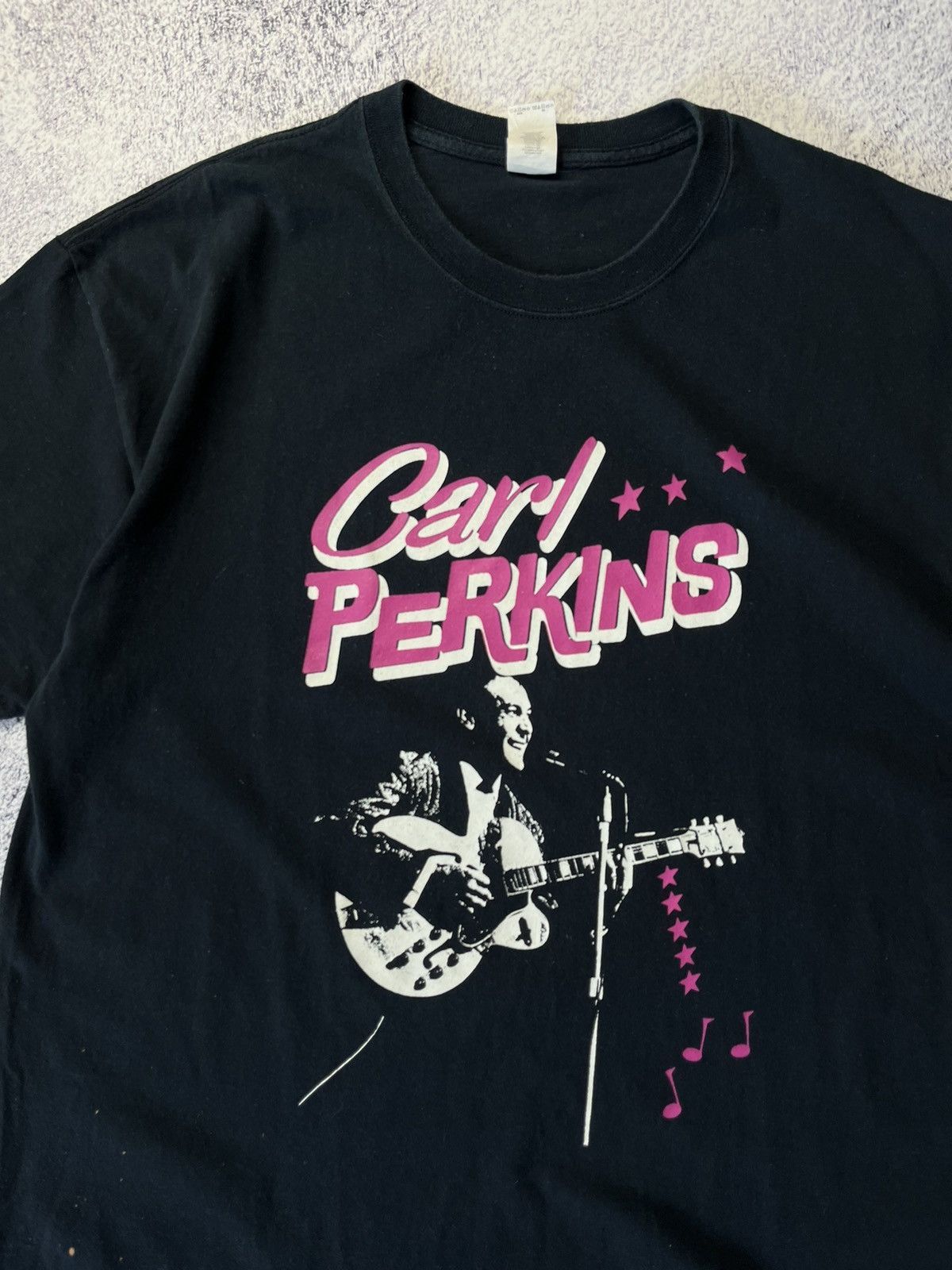 Band Tees Carl Perkins Singned T ee Men T Shirt Black Size US XL / EU 56 / 4 - 8 Thumbnail