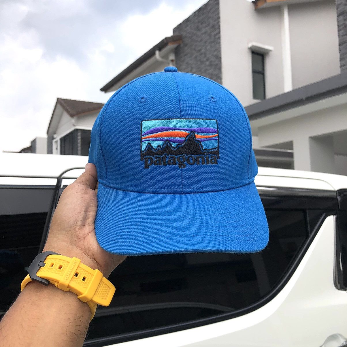 Patagonia Patagonia Embroidery Logo Blue SnapBack Trucker Hat Size ONE SIZE - 2 Thumbnail