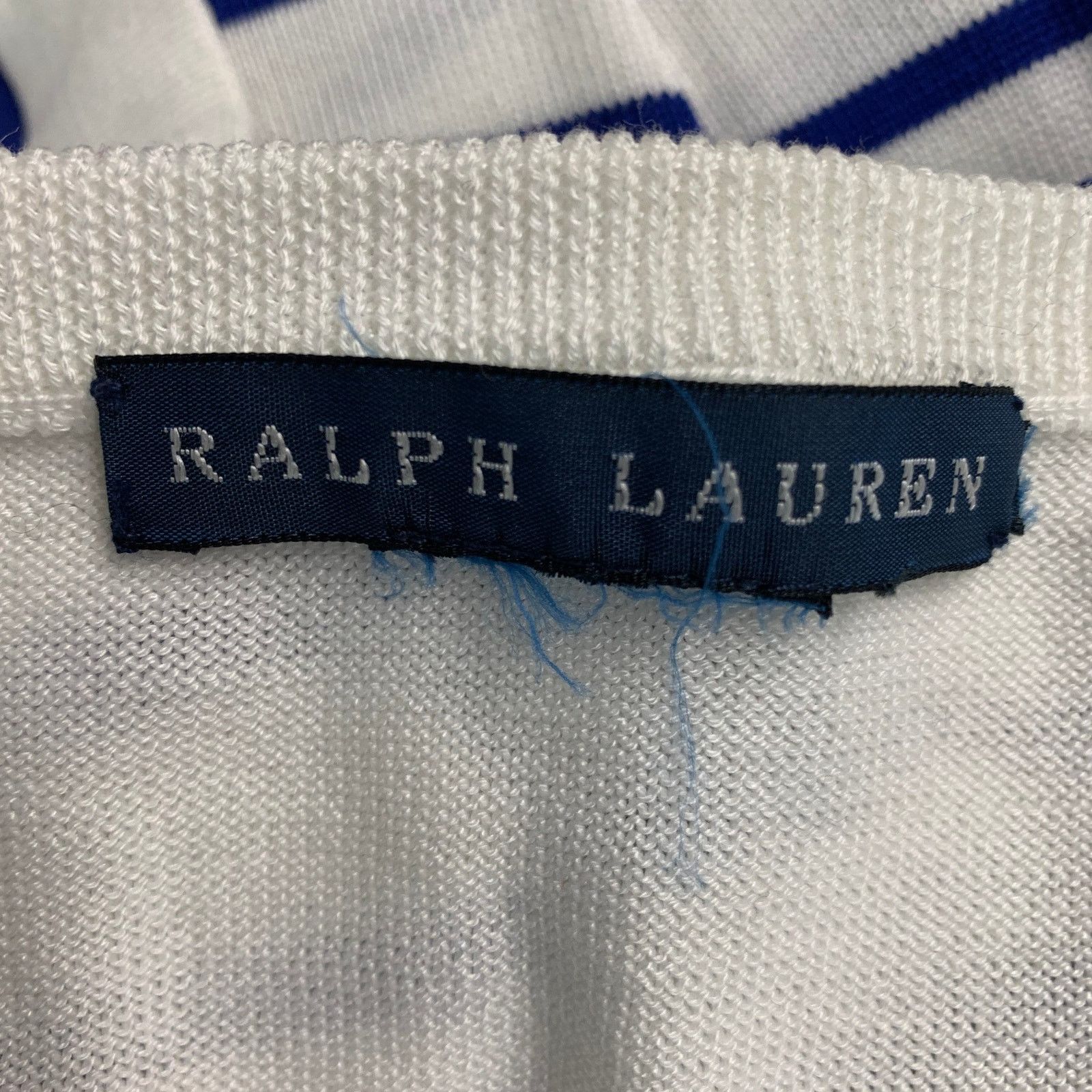 Ralph Lauren RALPH LAUREN Size M White Navy Stripe Boat Neck Casual Top Size M / US 6-8 / IT 42-44 - 5 Thumbnail