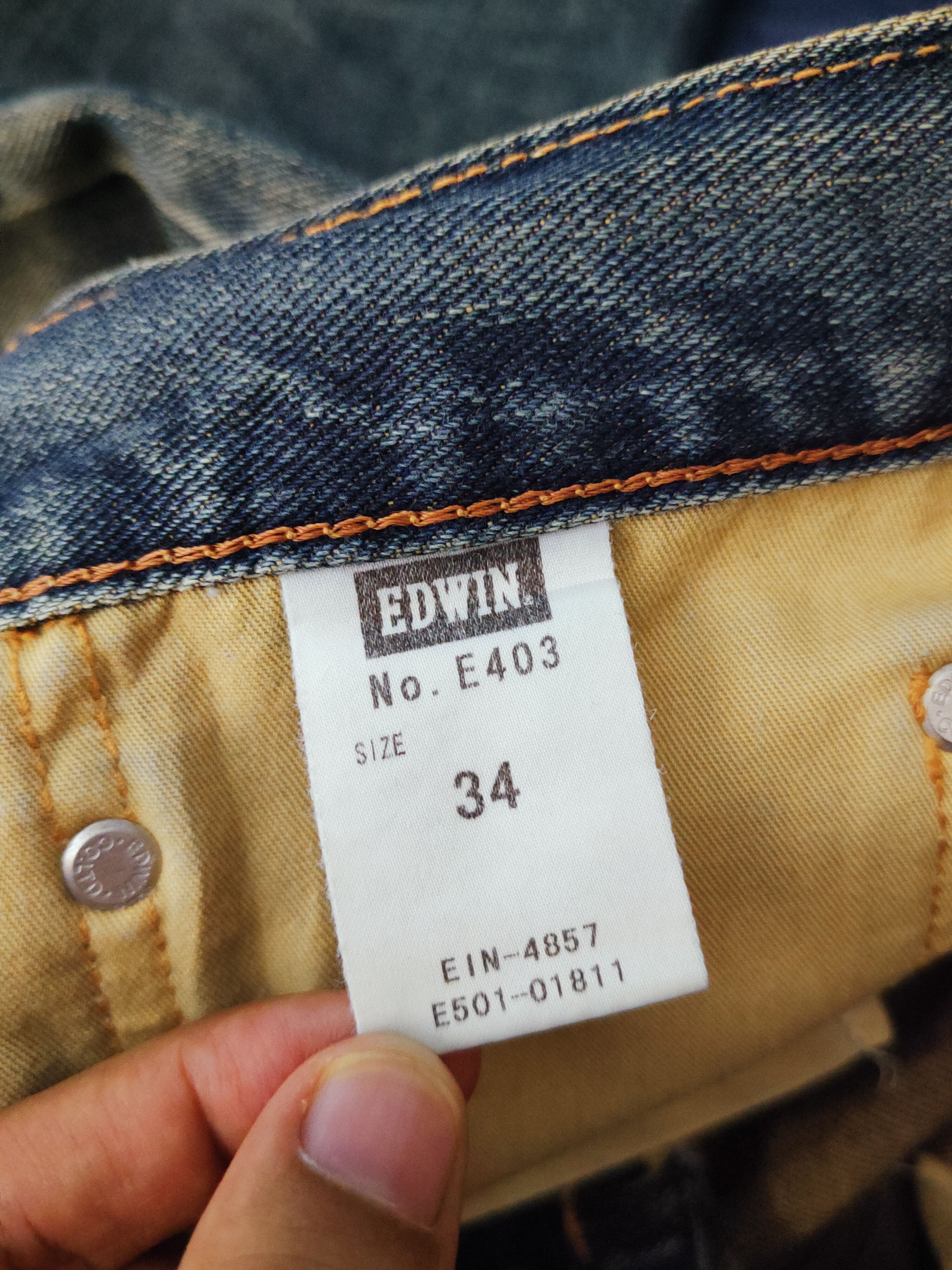 Edwin Edwin Dark Blue Faded Distressed Ripped Jeans #S2720 Size US 34 / EU 50 - 17 Thumbnail