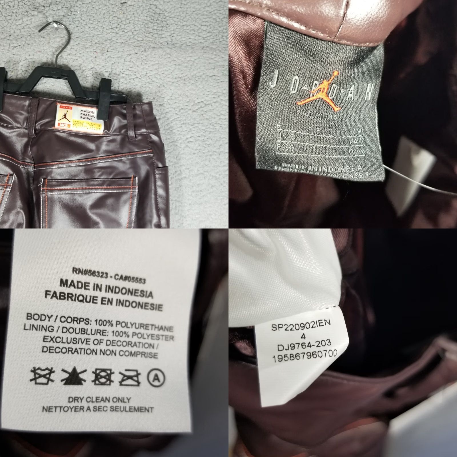 Nike VINTAGE Nike Air Jordan X Maison Château Rouge Pants DJ9764-203 NWT Size 4 Women Brown & Sail Straight Leg Women's Pants Size 27" / US 4 / IT 40 - 8 Thumbnail