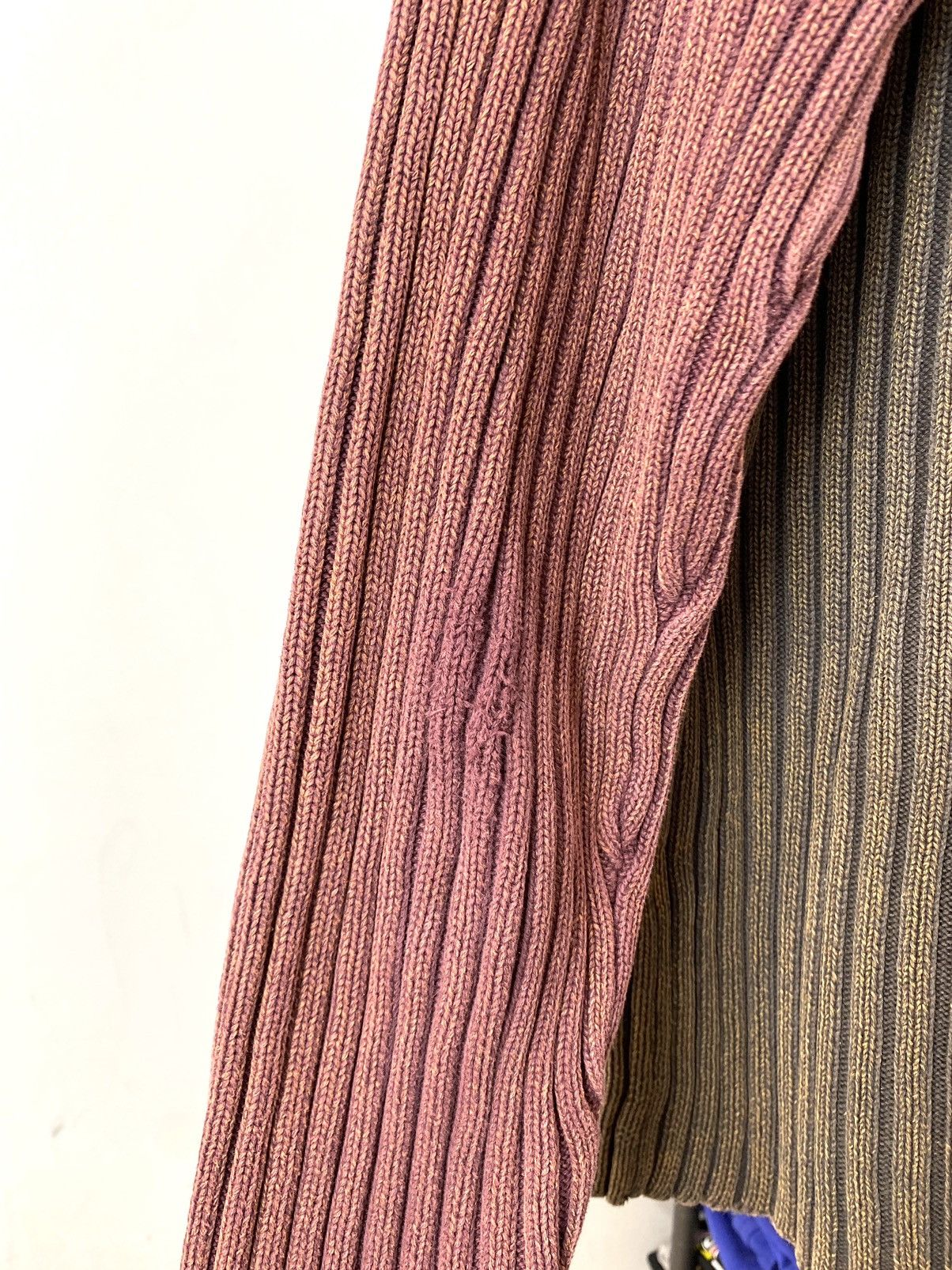 Japanese Brand Y2K Vintage Striped Diesel Style Japanese Knit Sweater Size US L / EU 52-54 / 3 - 6 Thumbnail