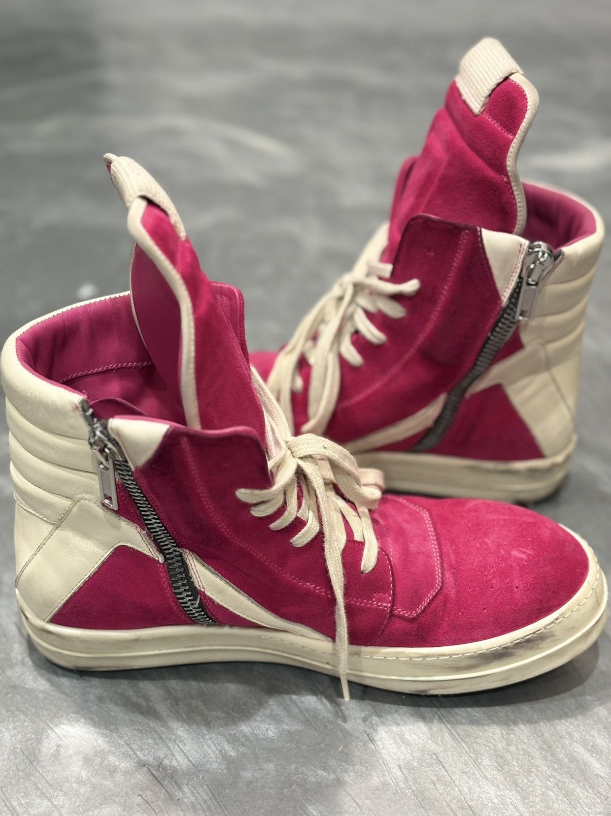Rick Owens Rick Owen Pink Geobaskets Size US 9 / EU 42 - 3 Thumbnail