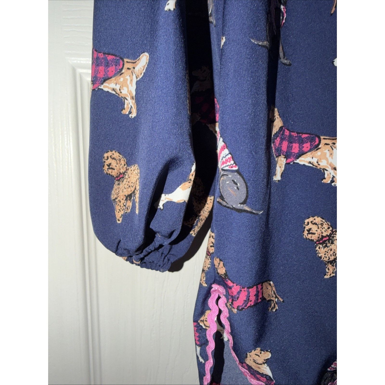 Southern Marsh Simply Southern Women Large Blue Blouse Dogs Beagle Preppy Size L / US 10 / IT 46 - 7 Thumbnail