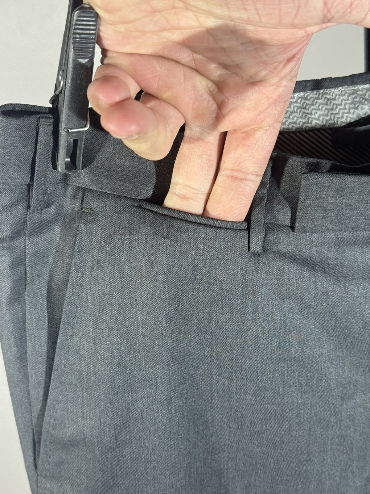 Ermenegildo Zegna Ermenegildo Zegna Dress Pants w34 Gray Slacks Straight Wool Size US 34 / EU 50 - 11 Thumbnail