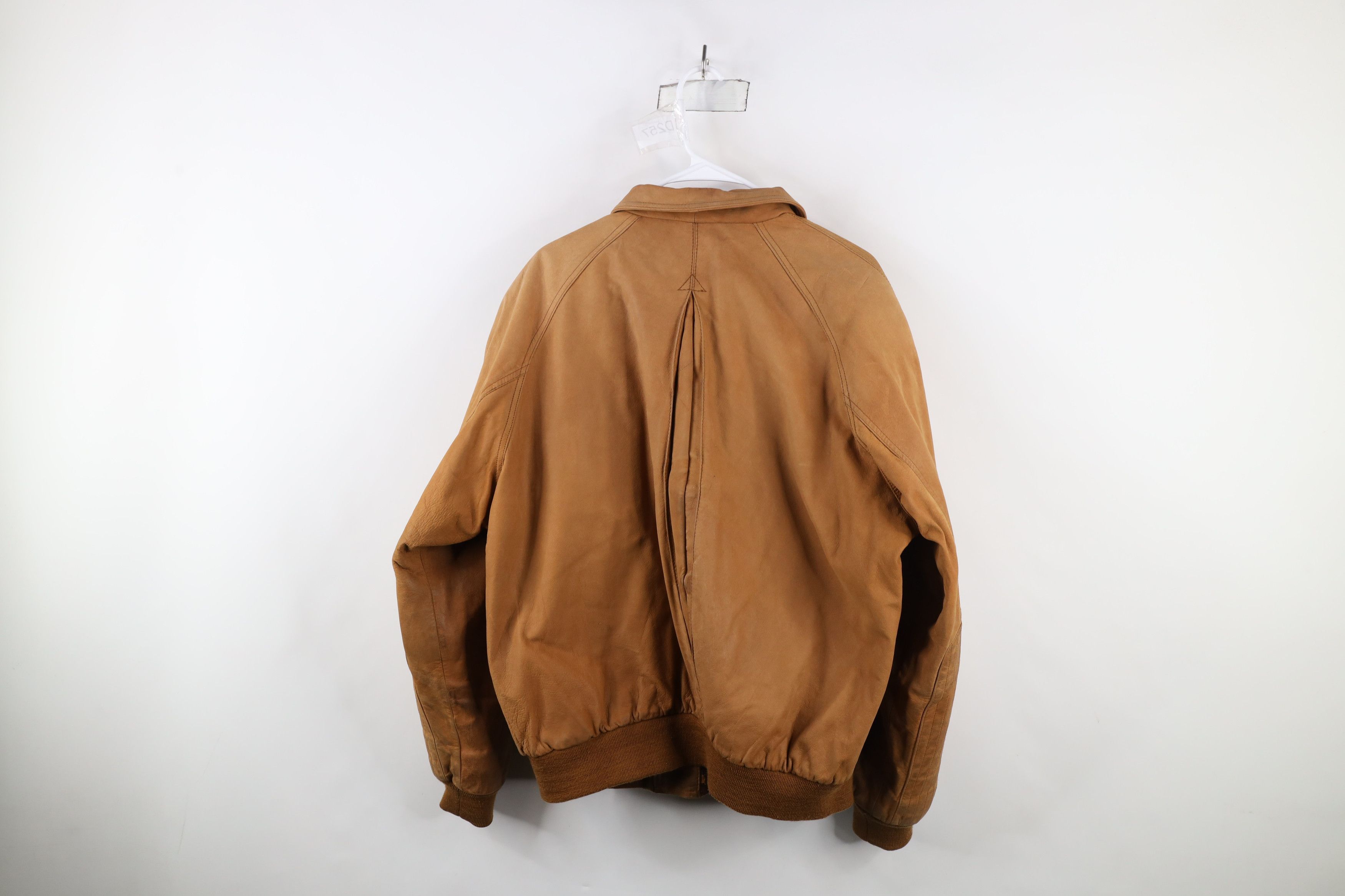 Marlboro × Vintage Vintage 90s Marlboro Lined Leather Flight Bomber Jacket Size US L / EU 52-54 / 3 - 11 Thumbnail