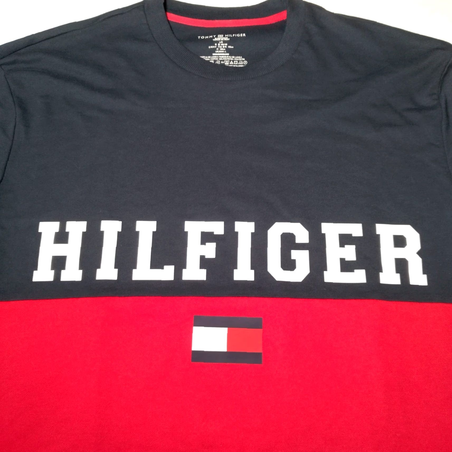 Tommy Hilfiger Tommy Hilfiger Shirt Mens L Long Sleeve Red Colorblock Knit Cotton Polyester Sleepwear Top Product Line Tommy Sleepwear Crew Neck Pullover Size US L / EU 52-54 / 3 - 3 Thumbnail