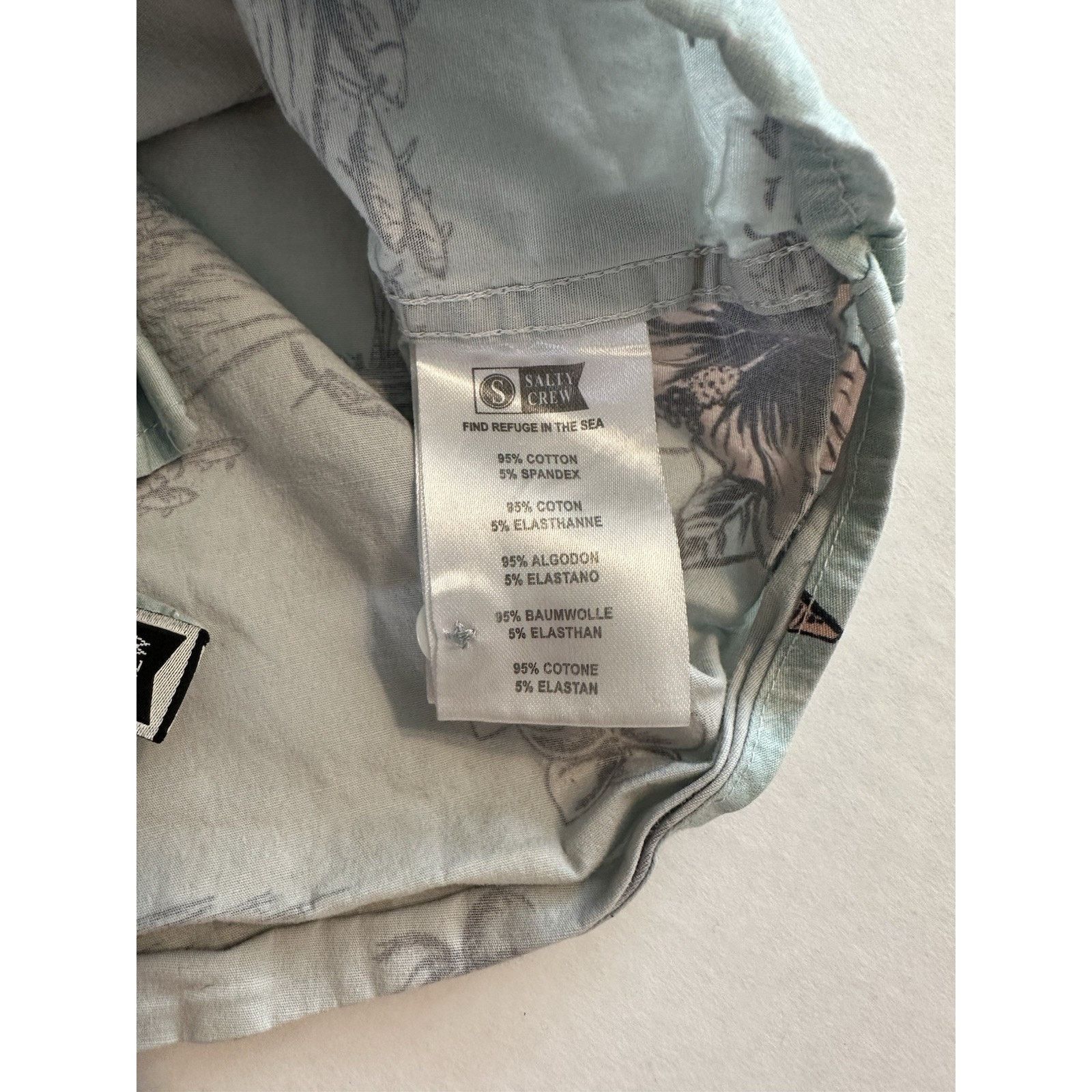 Other Salty Crew Button Shirt XL Tropic Sails Nautical Floral Blue Size US XL / EU 56 / 4 - 10 Thumbnail