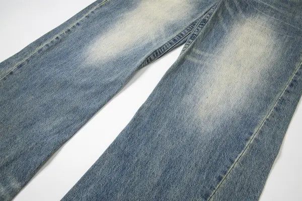 Japanese Brand VIBE Punk distressed men's casual washed loose flared jeans Size US 32 / EU 48 - 6 Thumbnail