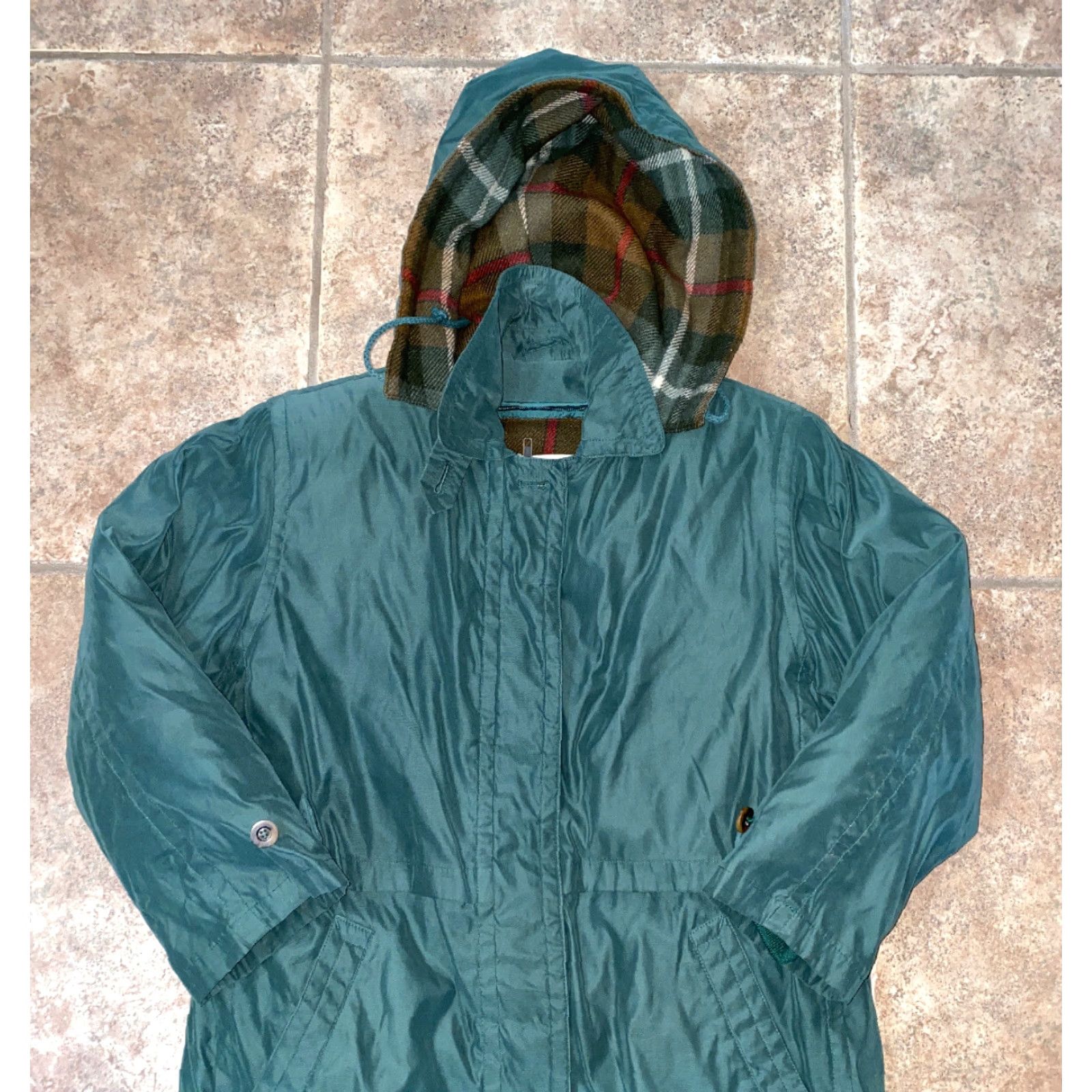 Eddie Bauer VINTAGE Eddie Bauer Jacket Women's Full Zip Green Polyester Plaid Lined Down XS Size XS / US 0-2 / IT 36-38 - 2 Thumbnail