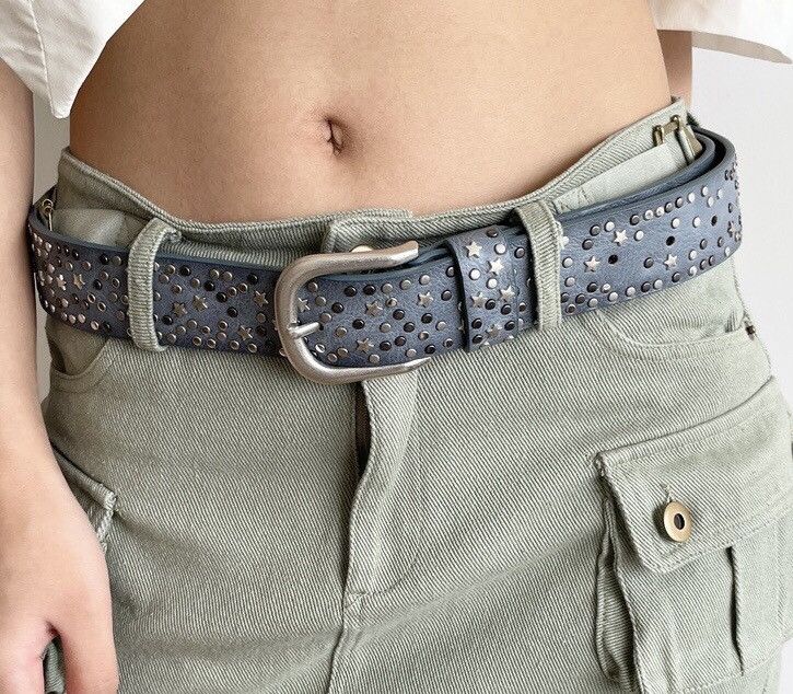 Japanese Brand × Vintage Y2K punk rock multi star rivet stud belt Size ONE SIZE - 1 Thumbnail