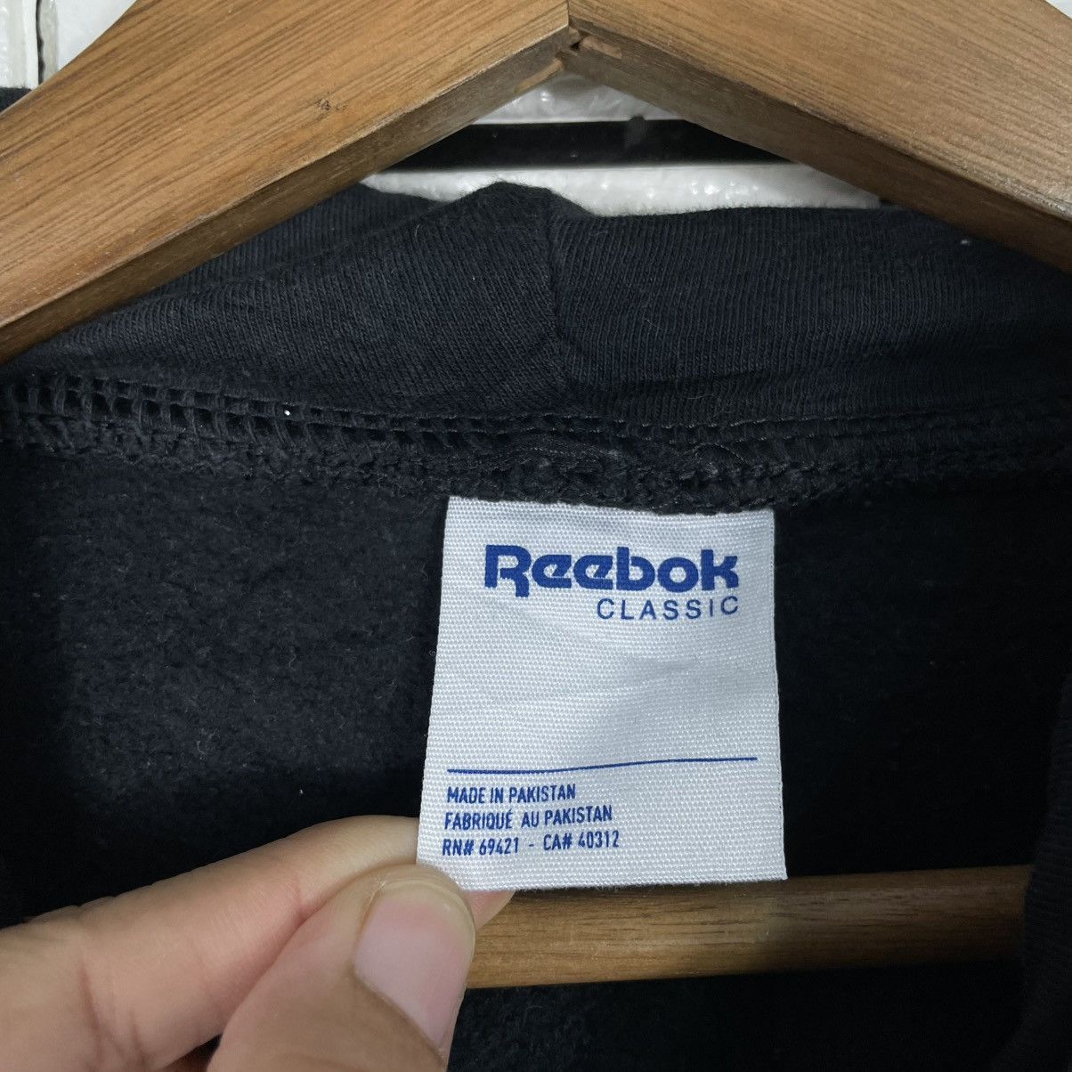 Reebok Reebok Big Logo Pullover Black Hoodie Size US L / EU 52-54 / 3 - 14 Thumbnail