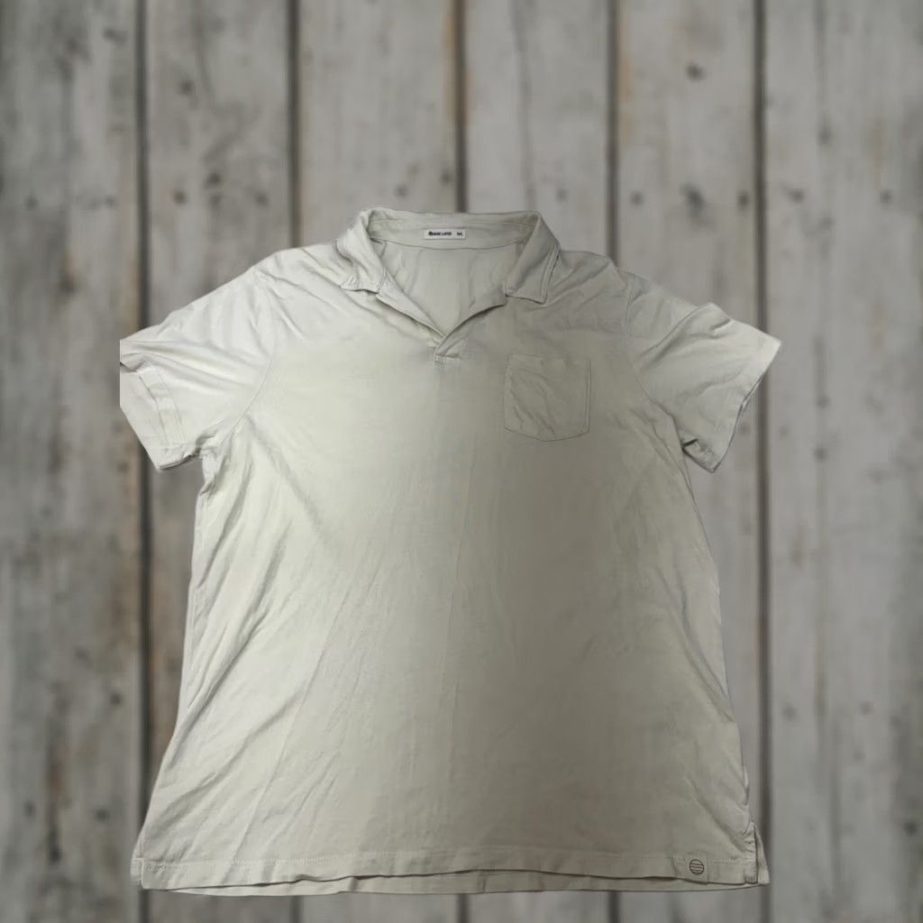 Marine Layer Marine Layer Polo Shirt Mens M/L Ivory Cotton Performance Casual Short Sleeve Knit Shirt Size US L / EU 52-54 / 3 - 1 Thumbnail