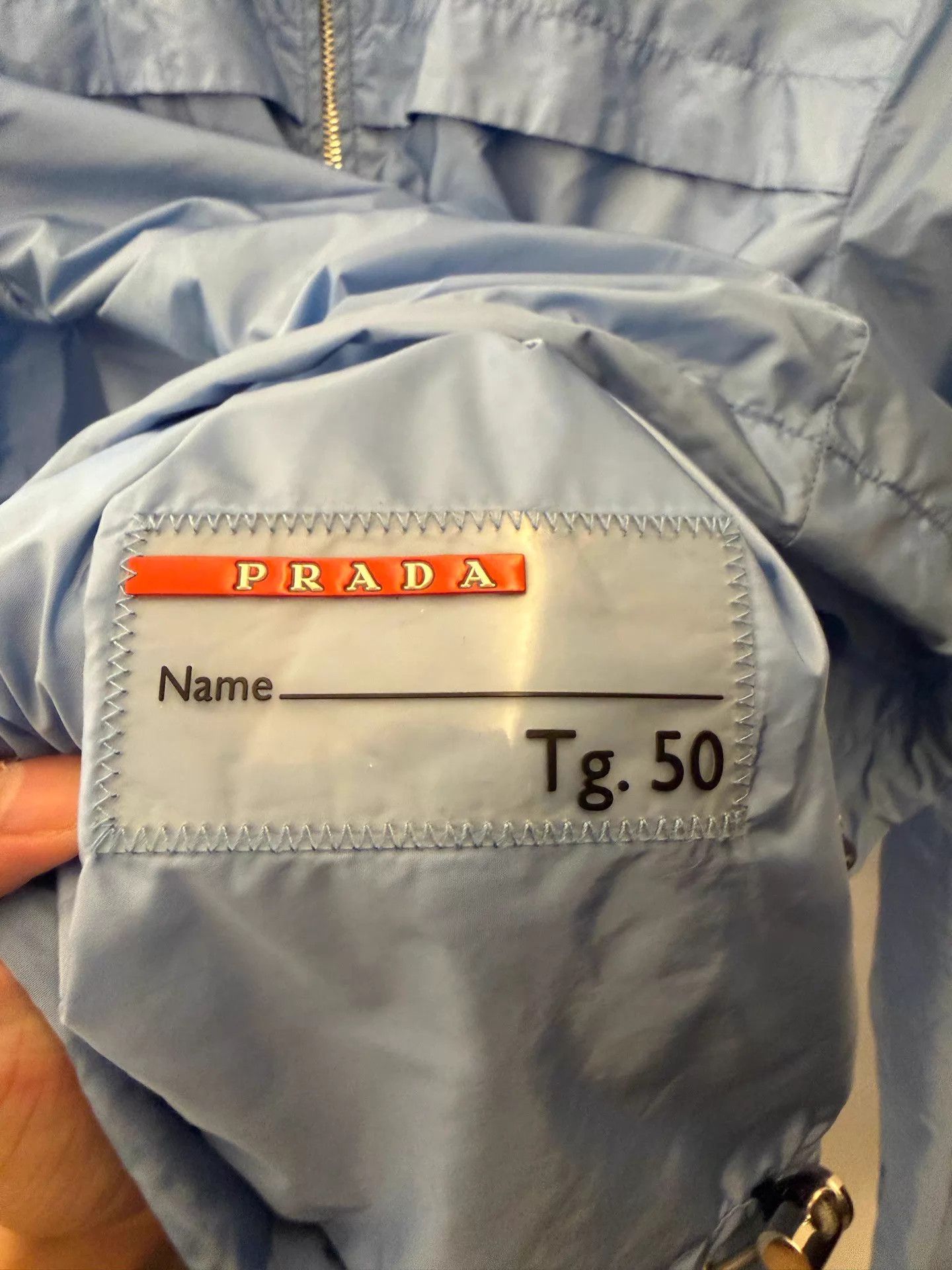 Prada Prada Men's Hooded Tri Logo 50 Near New Windbreaker Size US M / EU 48-50 / 2 - 5 Thumbnail