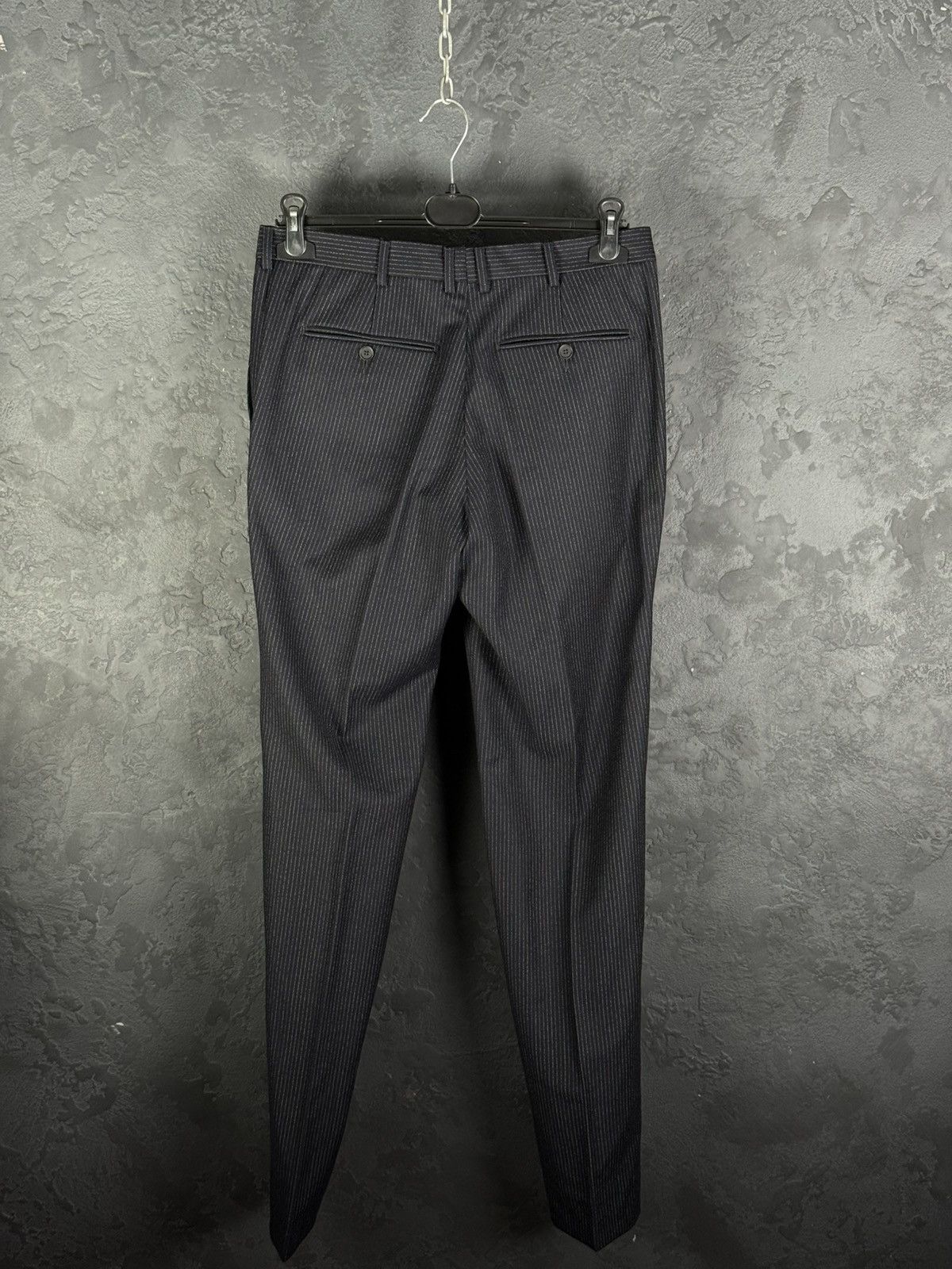 Z Zegna Ermenegildo Z Zegna Navy Striped Wool 2Btn Suit R Drop Deco Size 50R - 19 Thumbnail