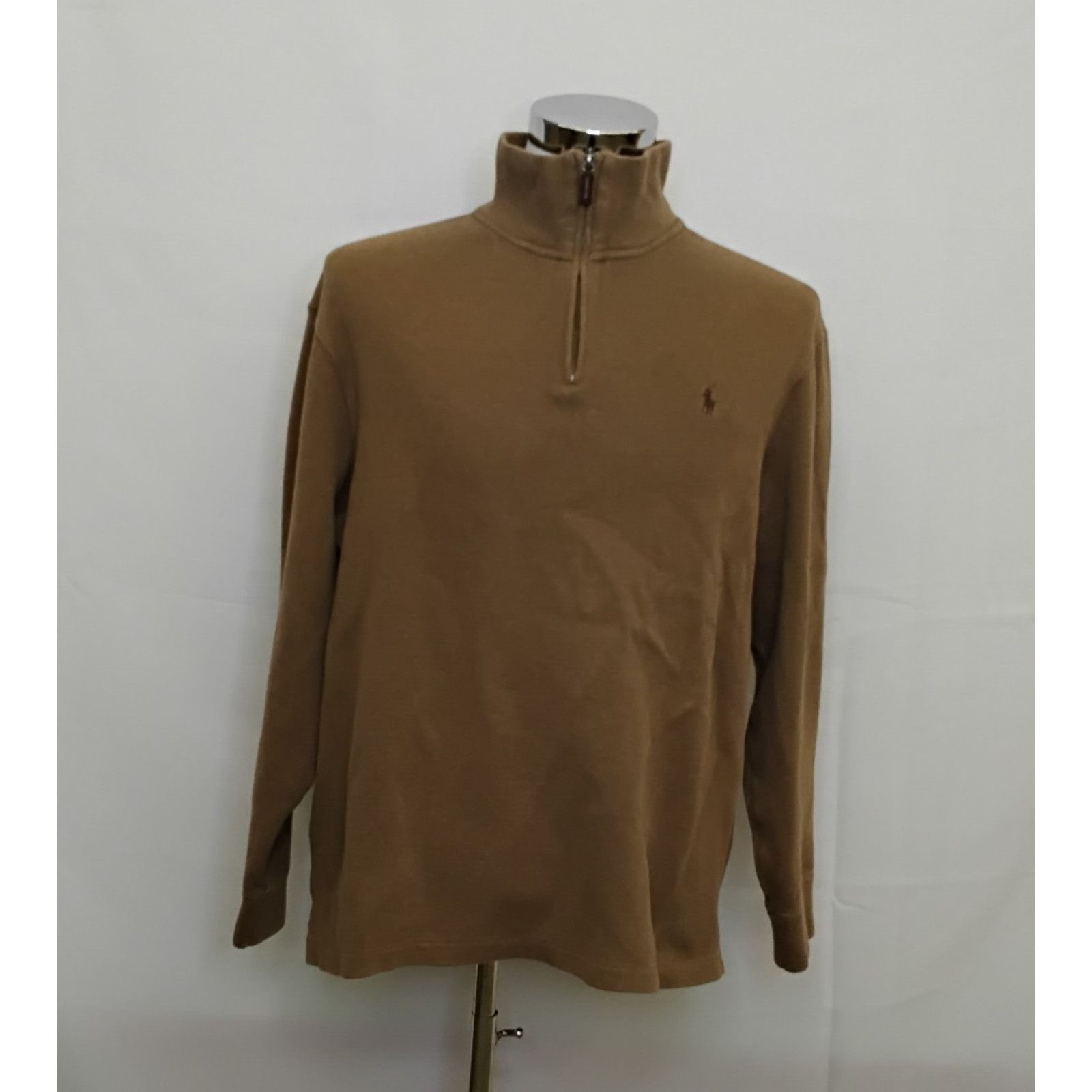 Polo Ralph Lauren Polo Ralph Lauren 1/4 Zip Sweater Men's XL Brown Vintage Size US XL / EU 56 / 4 - 2 Thumbnail