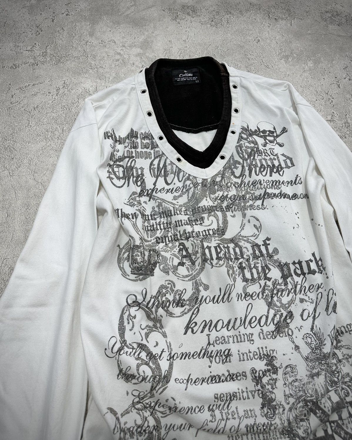 Japanese Brand Y2k Collins Poem Long Sleeve Shirt Lgb Ifsixwasnine Style Size US L / EU 52-54 / 3 - 2 Thumbnail