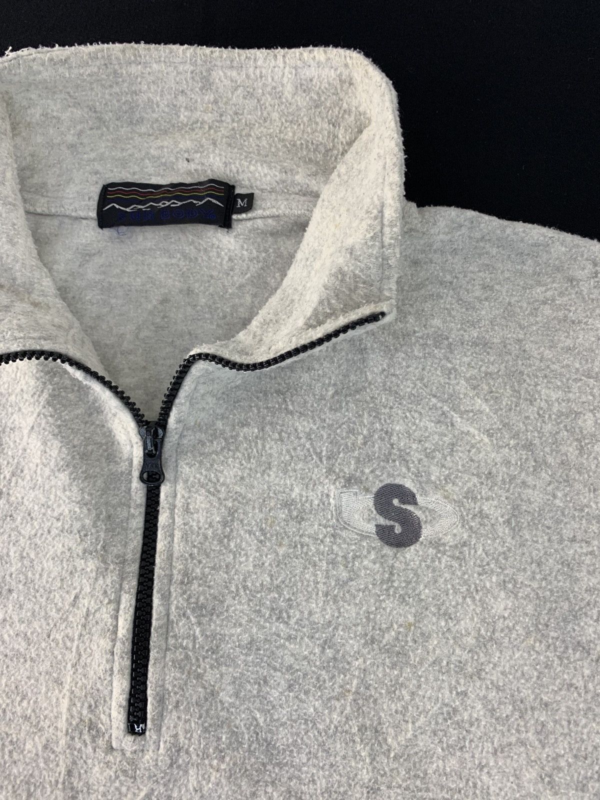 Japanese Brand Sun Body Half Zip Small S Logo Style Sweatshirt Size US L / EU 52-54 / 3 - 3 Thumbnail