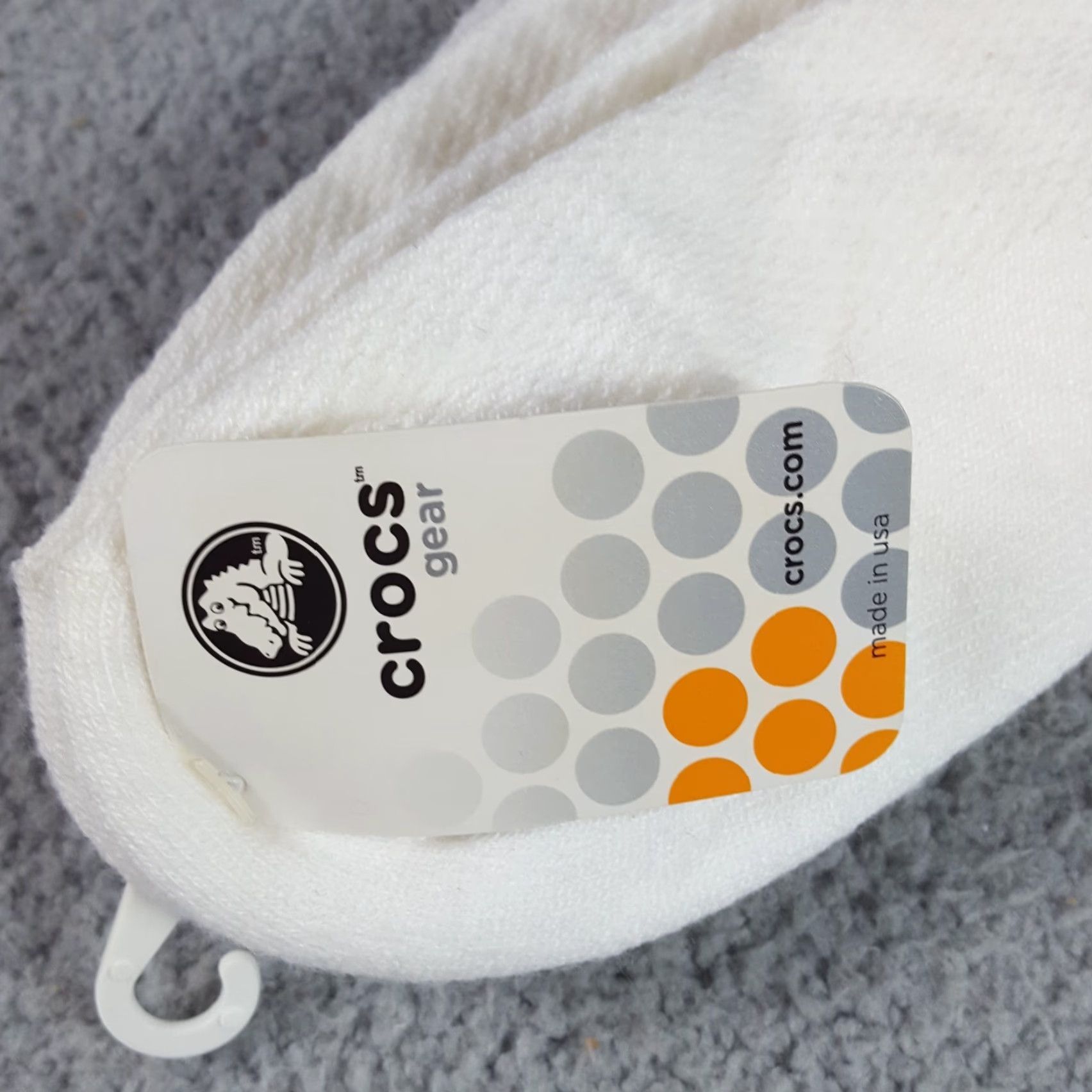 Crocs VINTAGE Crocs Ankle Socks 2 Pairs Size 10-13 White Cotton Y2K Retro Unisex Adults Size ONE SIZE - 2 Thumbnail