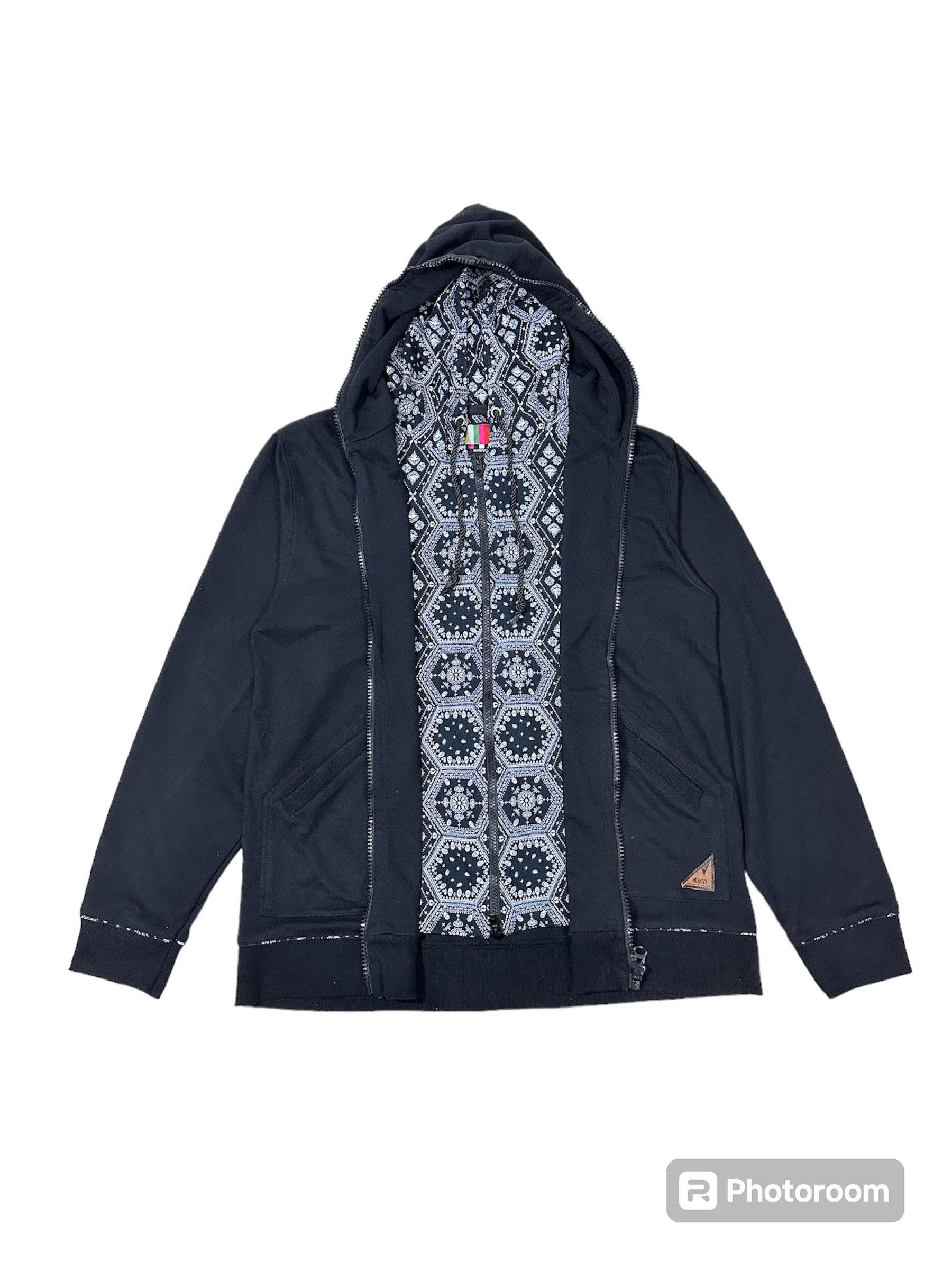 image of Masterpiece Vintage Masterground Japan Two Layer Zip Hoodies in Black, Men's (Size Small)