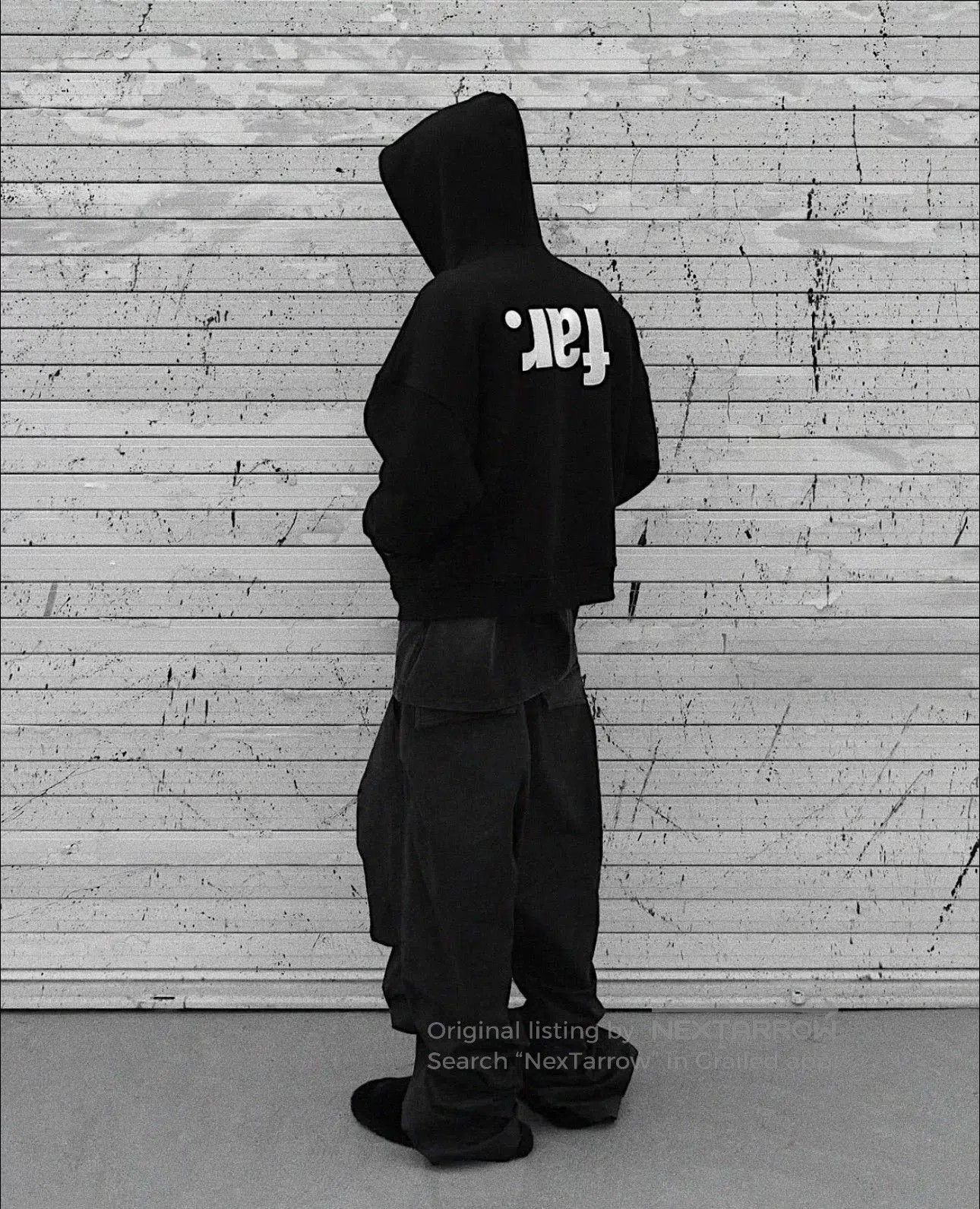 Vintage Far Archive Black Inverted Logo Zip Hoodie. Size US M / EU 48-50 / 2 - 4 Thumbnail